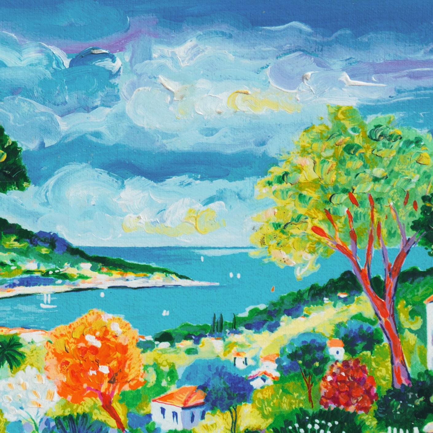 Signed lower right, 'Picot' for Jean-Claude Picot (French, born 1933), and painted circa 1985; additionally titled, verso, 'La Route Vers St Jean Cap Ferr'.

Beginning in 1947, Picot exhibited internationally at over fifty one-man shows including in