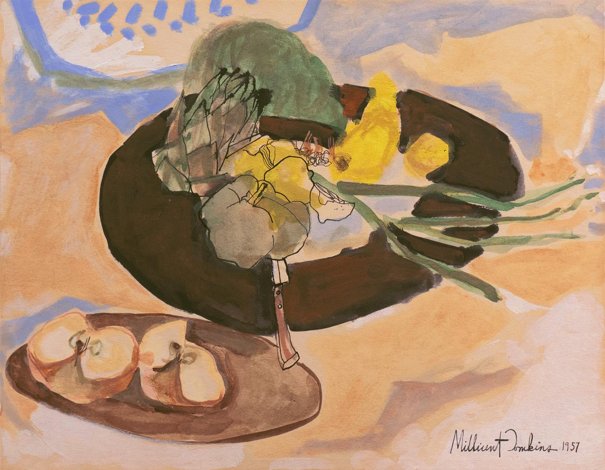 Still-Life Millicent Tomkins - « Still Life, Jade and Gold », artiste féminine, Berkeley, San Francisco Museum of Art