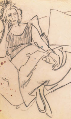 'Woman Seated' Paris, Louvre, Salon d'Automne, Académie Chaumière, LACMA, SFAA