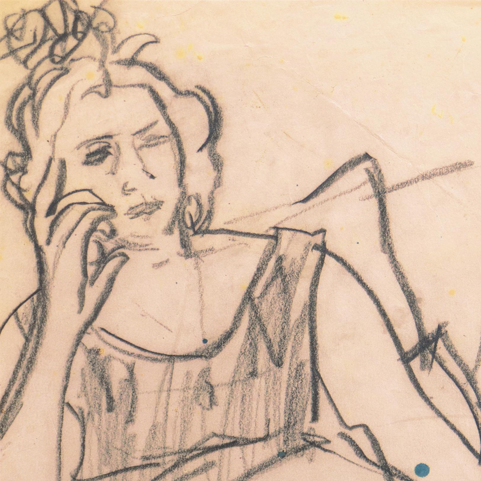 'Woman Seated' Paris, Louvre, Salon d'Automne, Académie Chaumière, LACMA, SFAA - Art by Victor Di Gesu