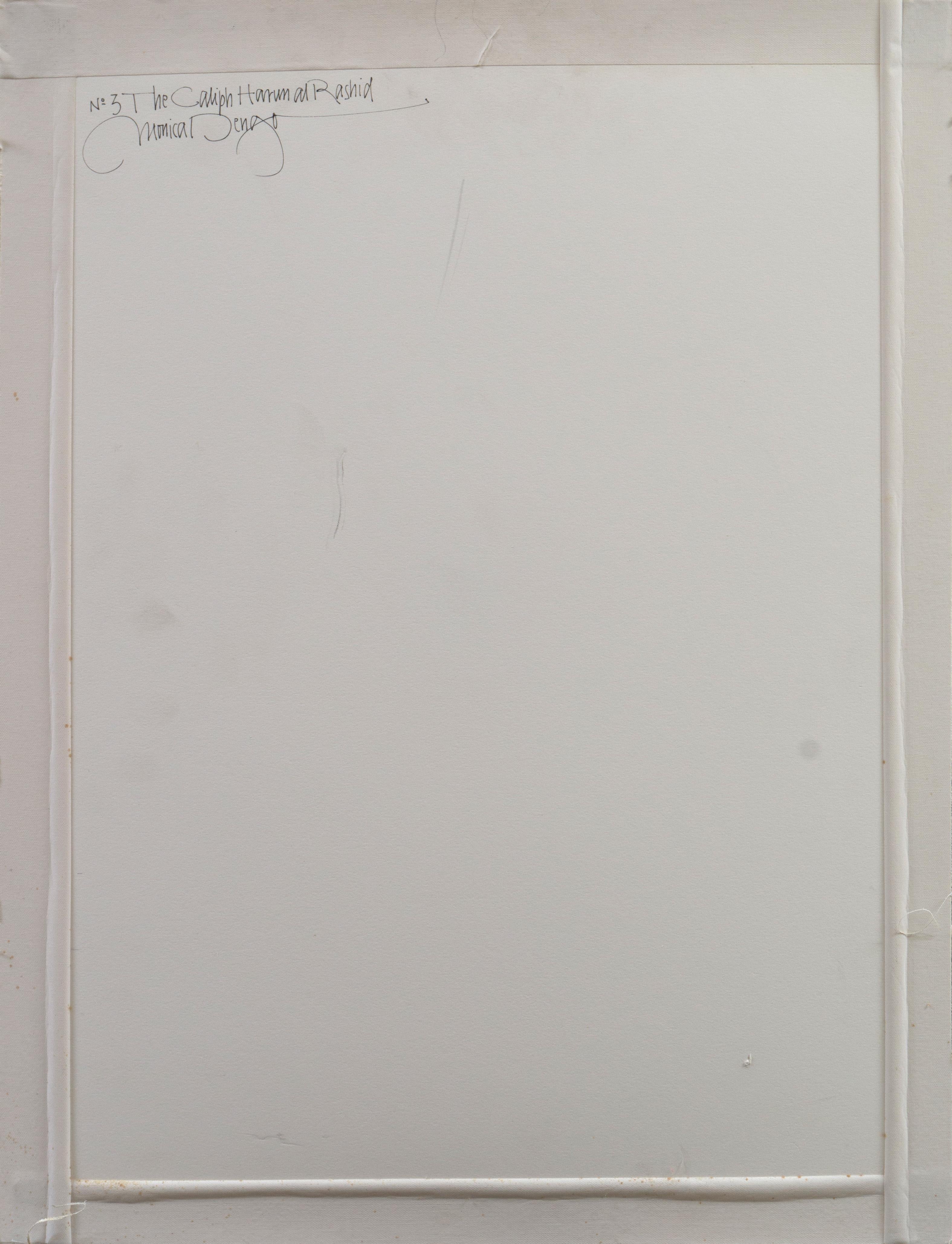 'The Caliph Harum al Rashid', Woman Artist, Modernist Abstract with Calligraphy For Sale 7