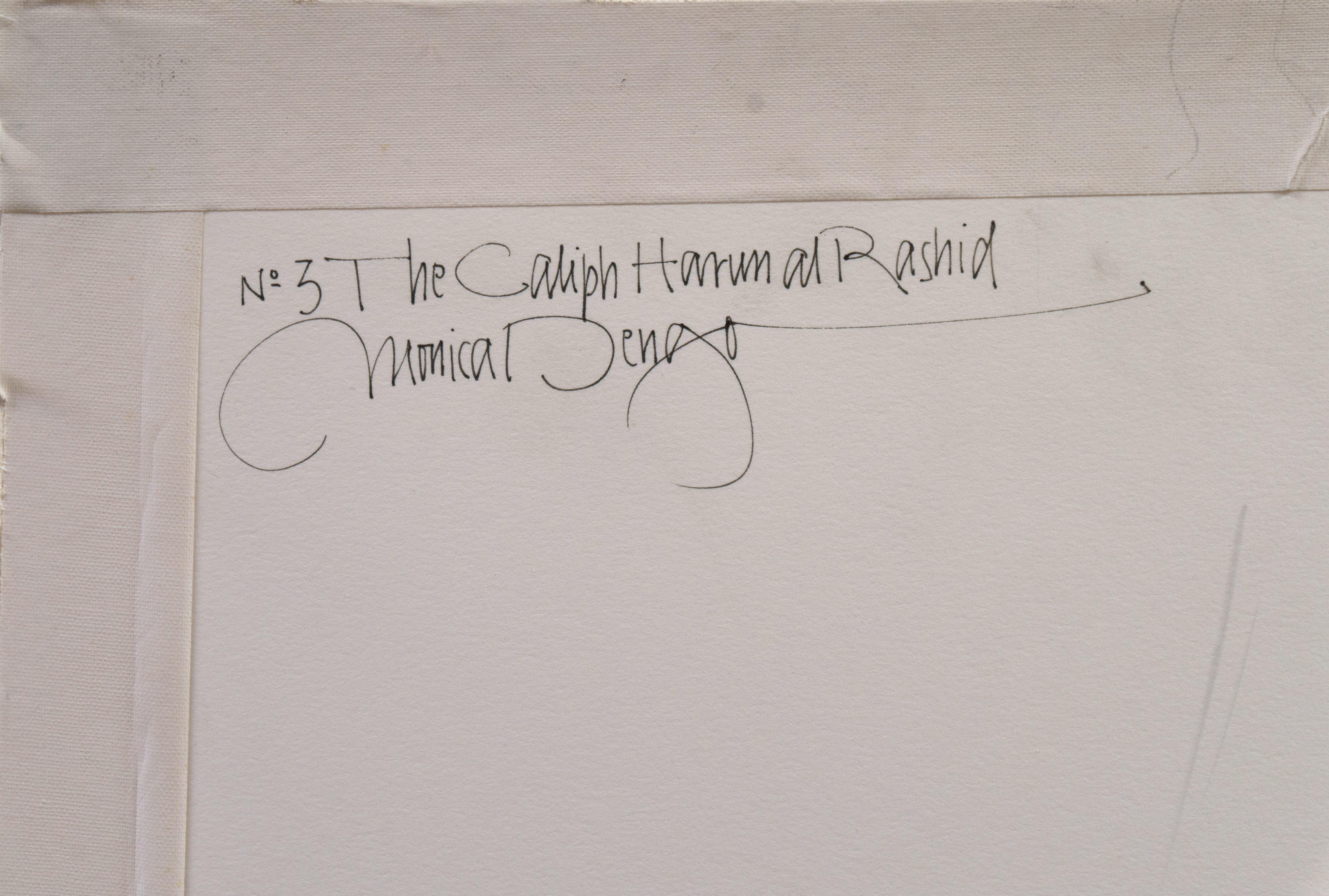 'The Caliph Harum al Rashid', Woman Artist, Modernist Abstract with Calligraphy For Sale 8