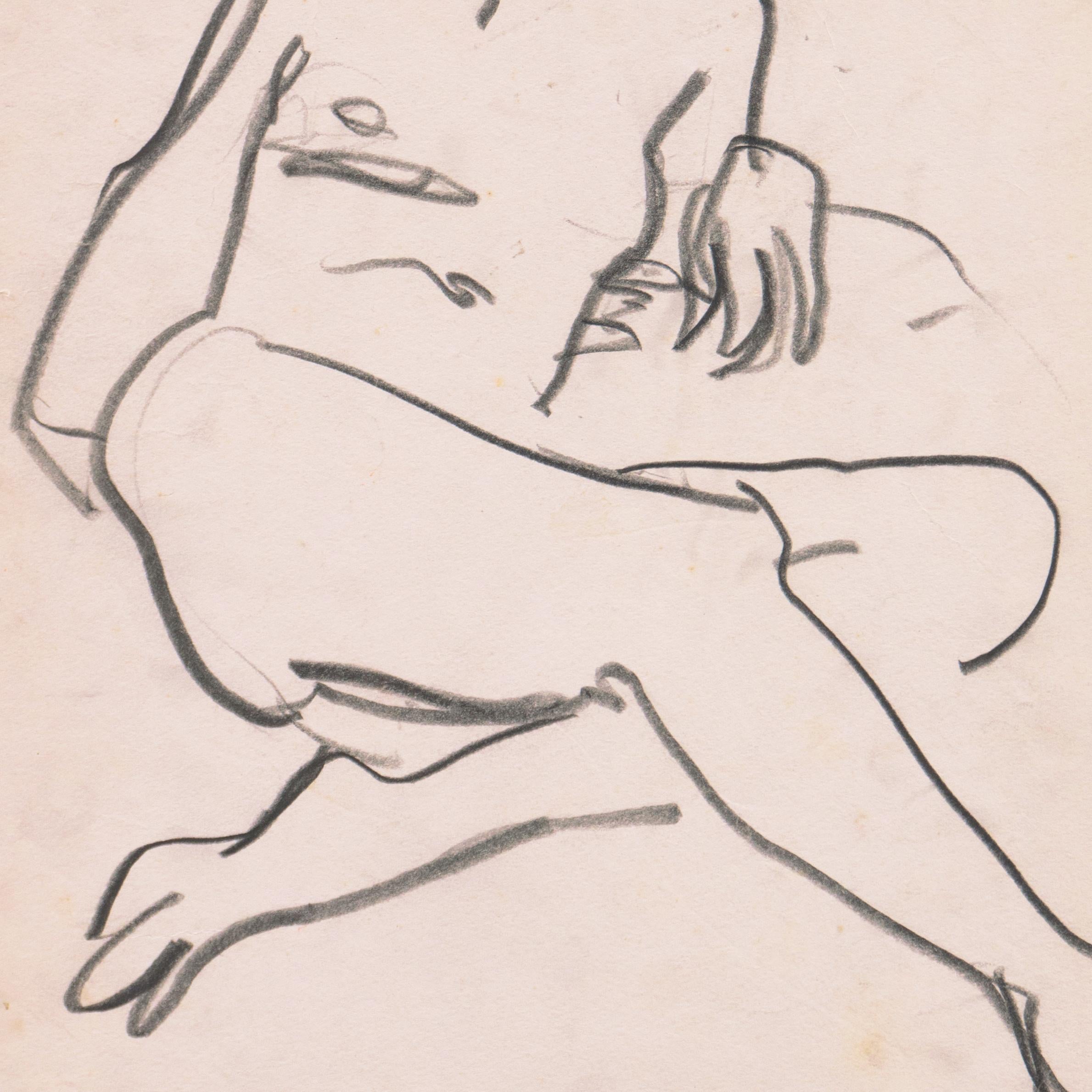 'Seated Nude' Paris, Louvre, Salon d'Automne, Académie Chaumière, LACMA, SFAA For Sale 4