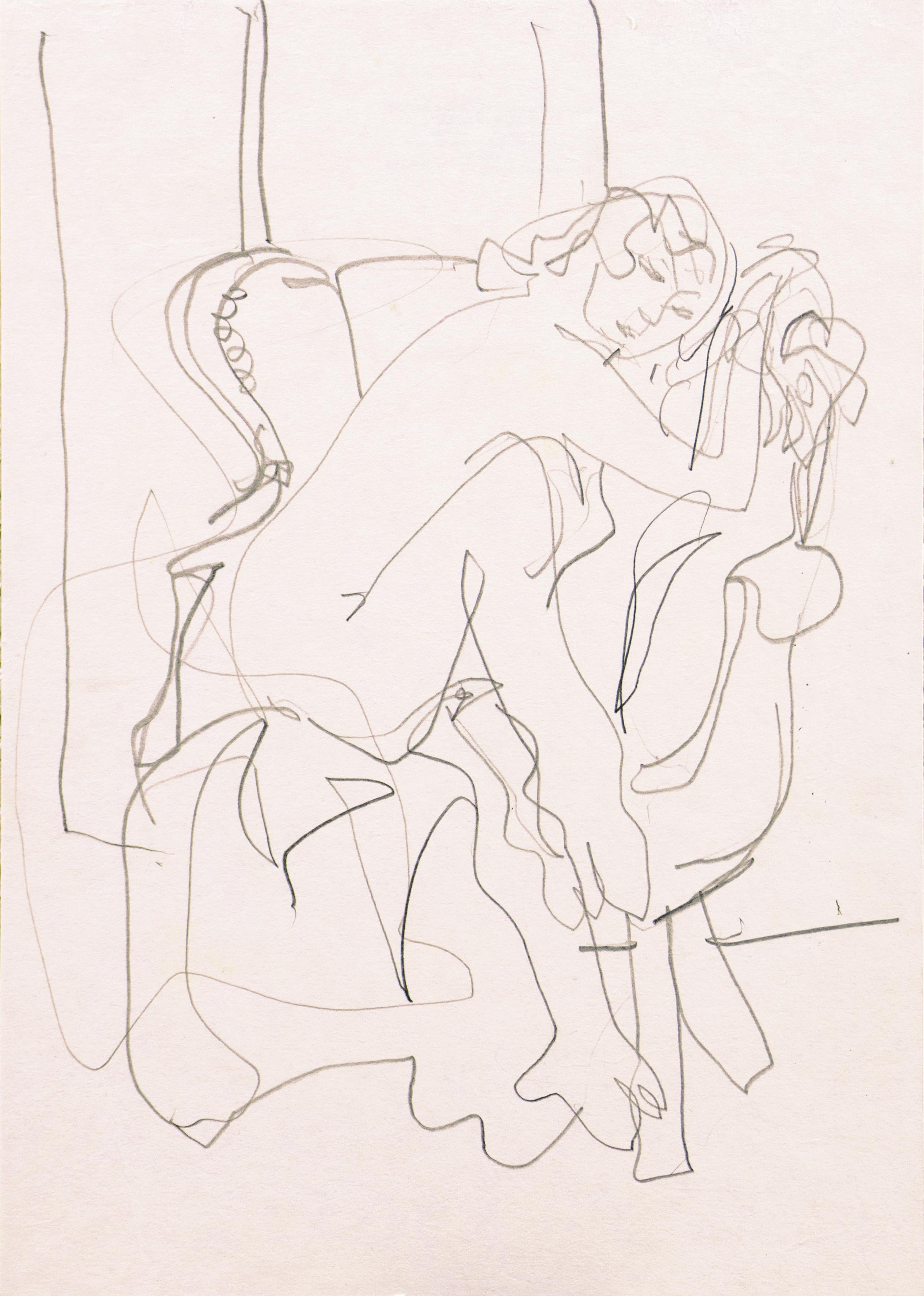 'Seated Nude' Paris, Louvre, Salon d'Automne, Académie Chaumière, LACMA, SFAA - Art by Victor Di Gesu