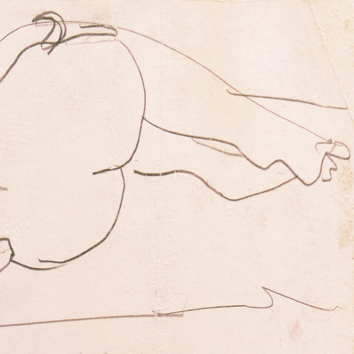 'Reclining Nude' Paris, Louvre, Salon d'Automne, Académie Chaumière, LACMA, SFAA For Sale 3