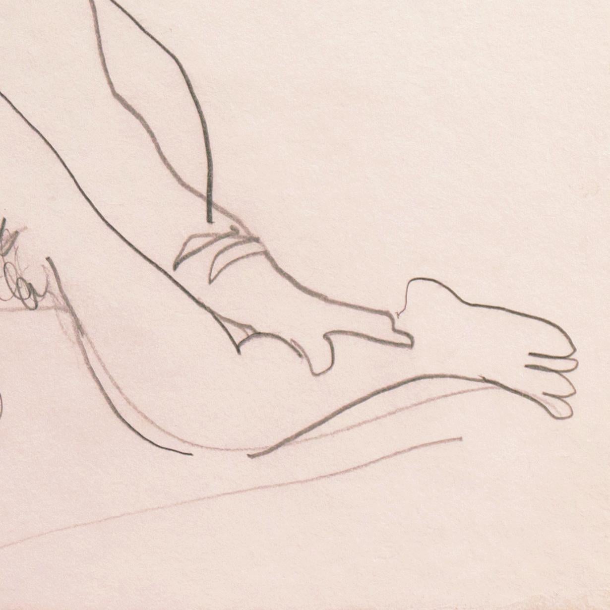 'Seated Nude' Paris, Louvre, Salon d'Automne, Académie Chaumière, LACMA, SFAA For Sale 3