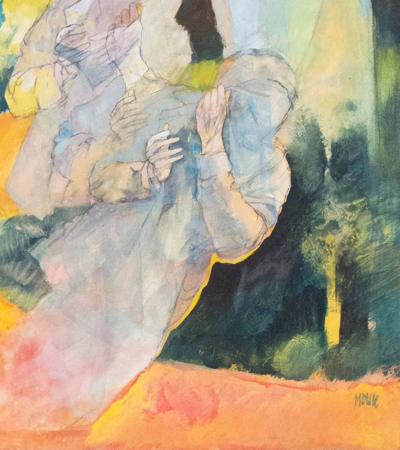 « Figural », Carmel, Californie Post-Impressionniste, école d'art Ruskin, Madrid en vente 2