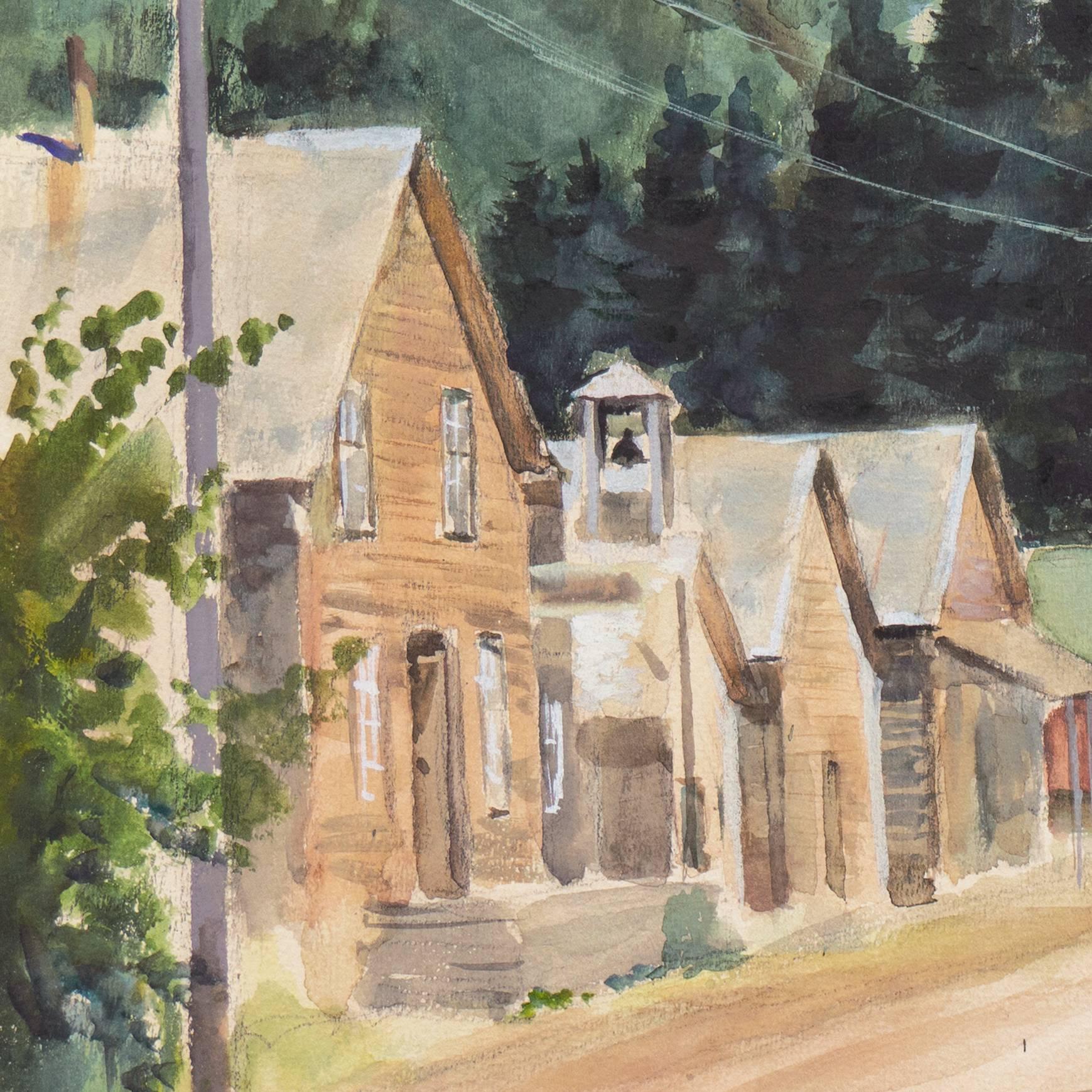 'Gold Country, California', San Francisco Bay Area, Hungarian, Foster City - Gray Landscape Art by Michel Kady
