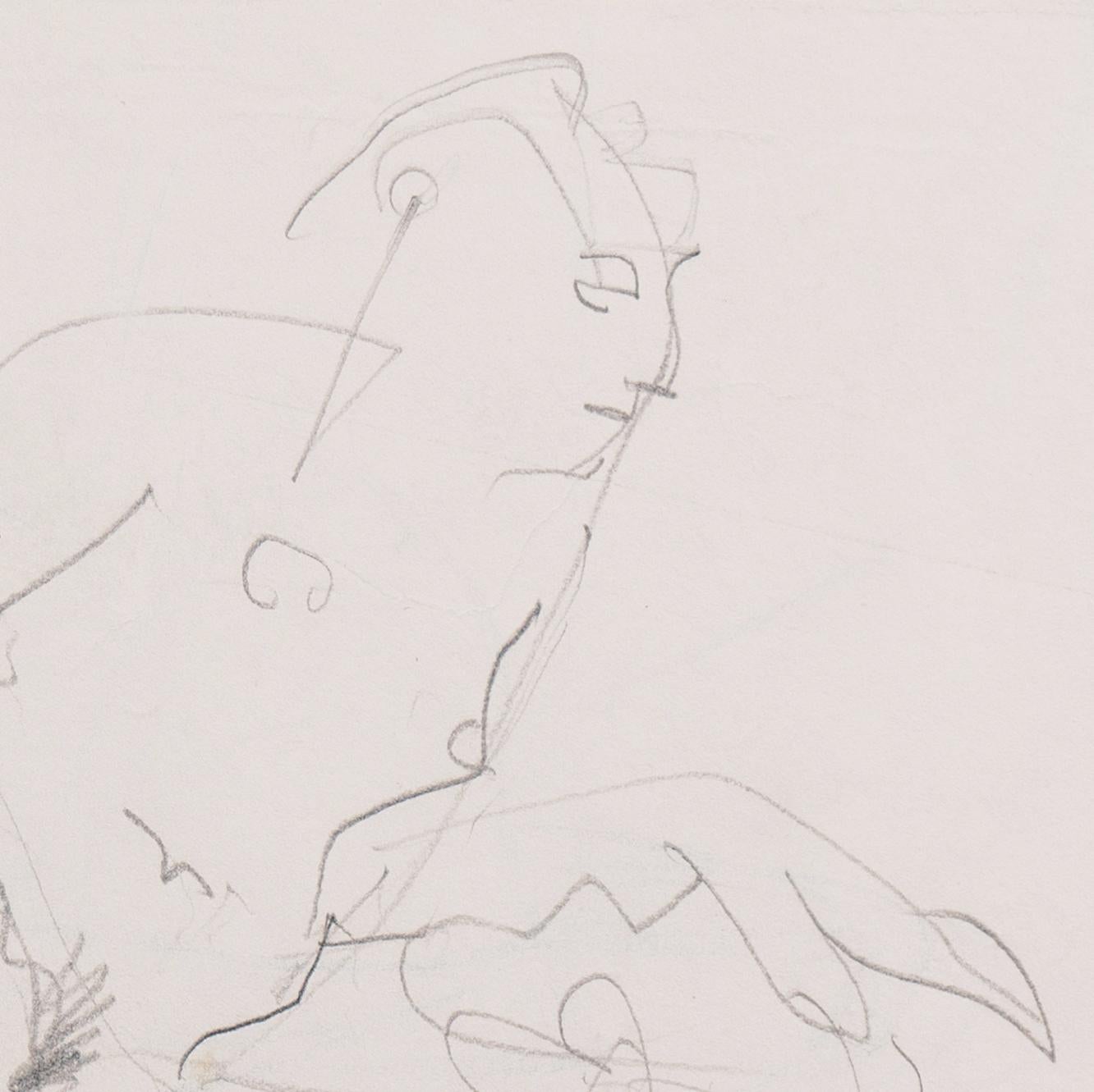 'Seated Nude', Paris, Louvre, Salon d'Automne, Académie Chaumière, LACMA, SFMA For Sale 1