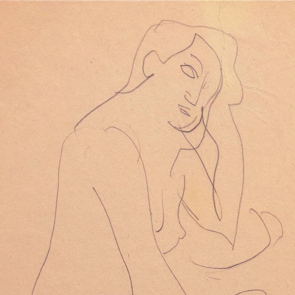 Stamped, verso, with estate stamp for Victor Di Gesu (American, 1914-1988) and created circa 1955.

Winner of the Prix Othon Friesz, Victor di Gesu first attended the Los Angeles Art Center and the Chouinard Art School before moving to Paris where