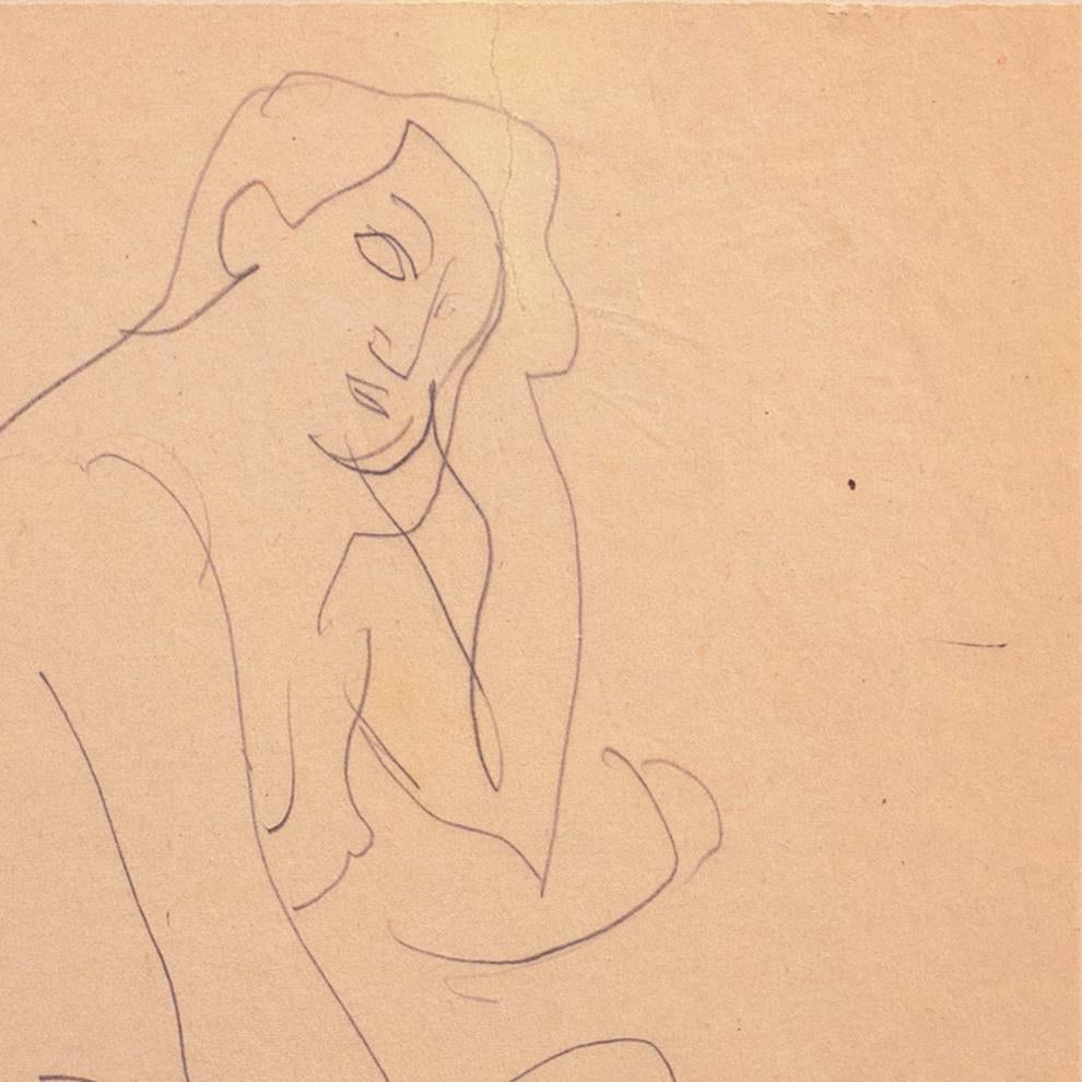 'Seated Nude', Paris, Louvre, Salon d'Automne, Academie Chaumière, LACMA, SFAA For Sale 3