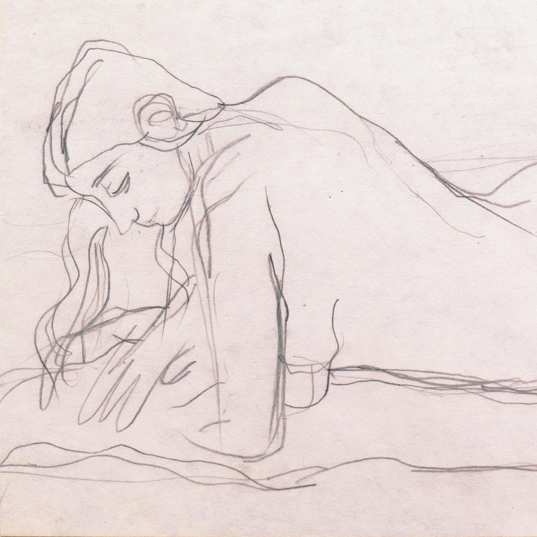 'Reclining Nude', Paris, Louvre, Salon d'Automne, Académie Chaumière, SFAA LACMA For Sale 3