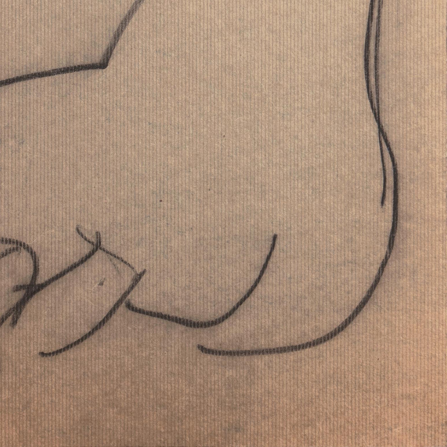 'Seated Nude', Paris, Louvre, Académies Chaumière et Etrangères, LACMA, SFAA For Sale 1
