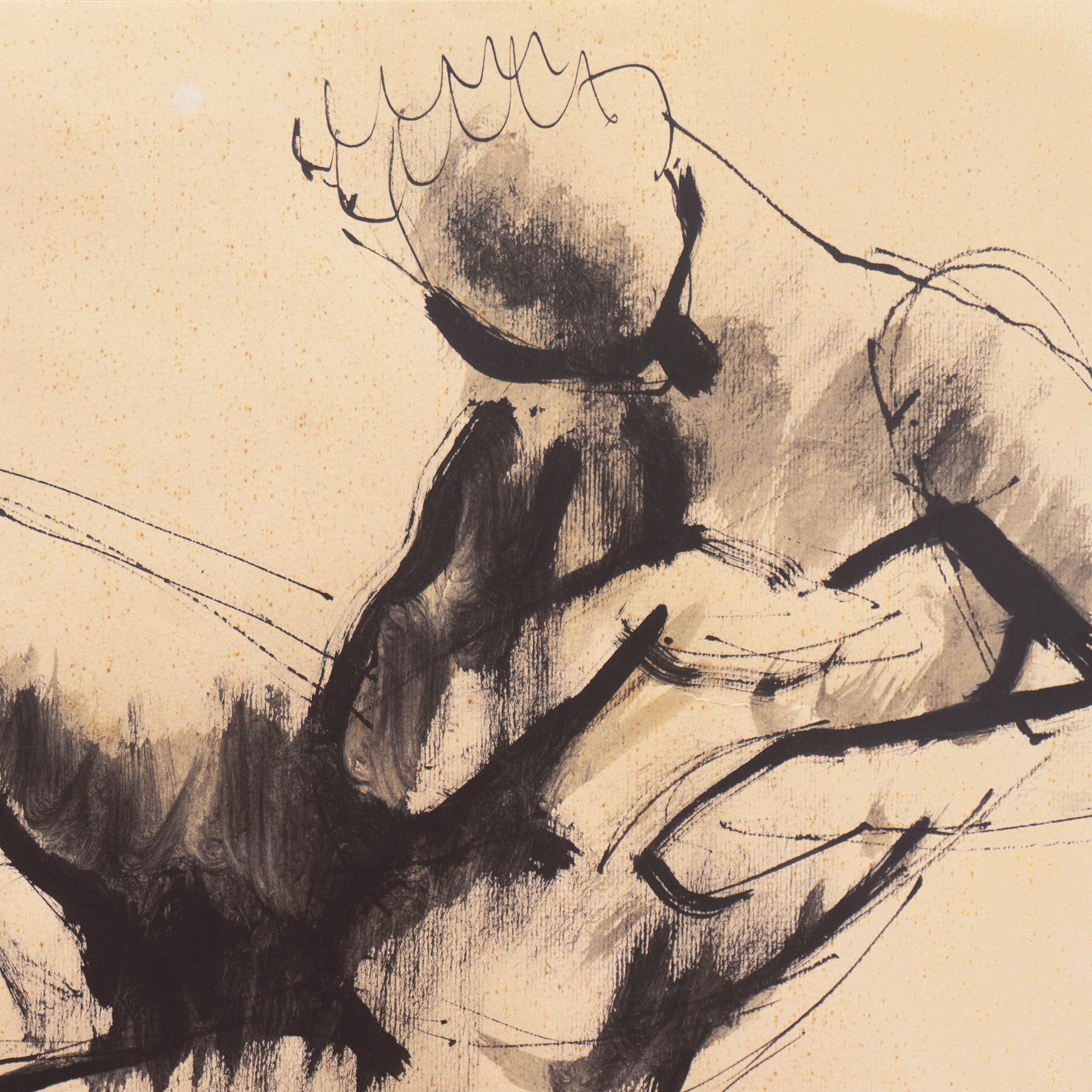 'Reclining Nude', Mid-century German Expressionist, Düsseldorf, Venice Biennale For Sale 2