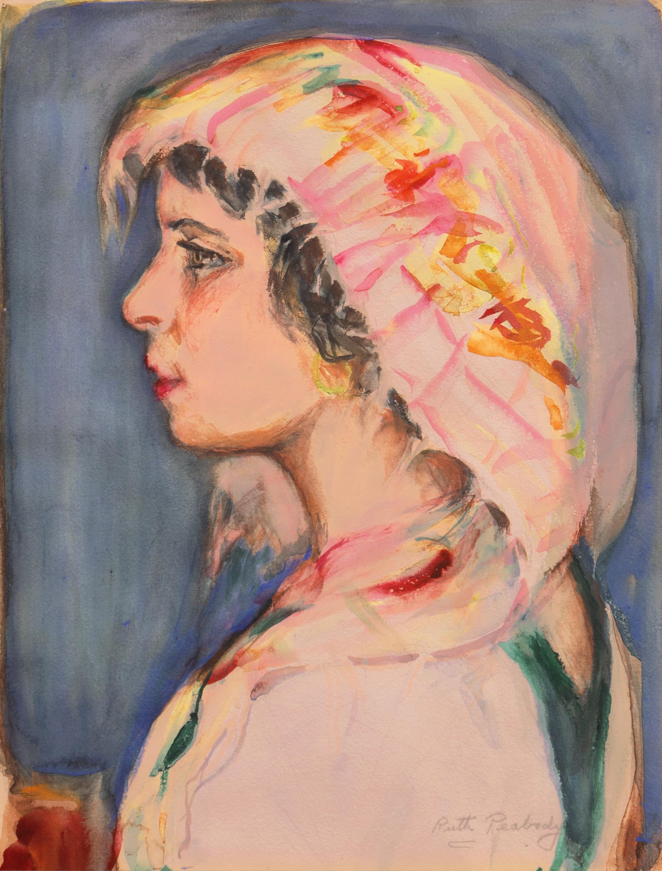 Ruth Peabody Portrait - 'Woman Wearing a Headscarf', Laguna Beach, California, Art Institute of Chicago