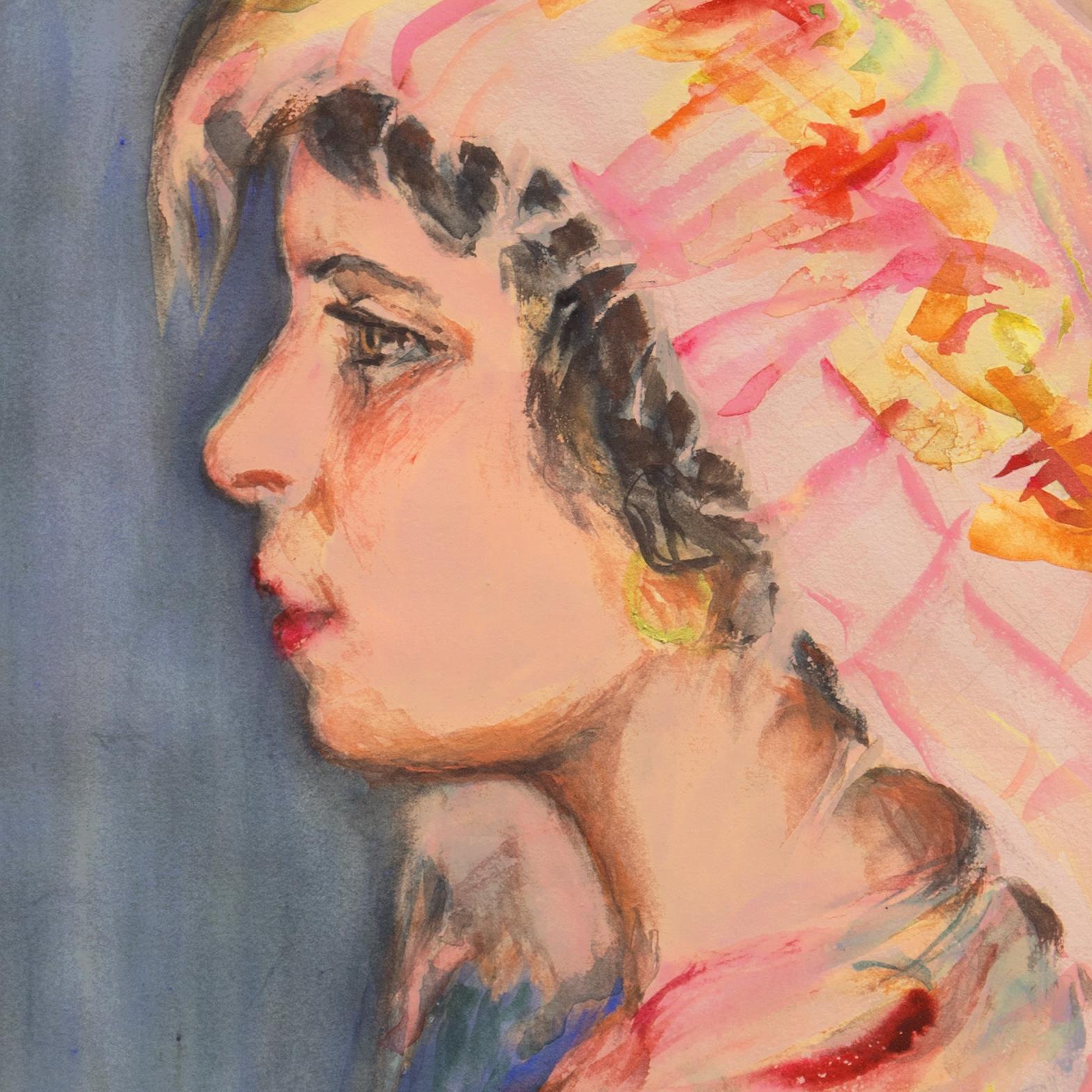 Signed lower right, 'Ruth Peabody' for Ruth Eaton Colburn Peabody (American, 1893-1966) and painted circa 1955.

Born in Highland Park, Illinois, Ruth Peabody was taught to paint as a child by her mother, artist Elanor Colburn, and first studied