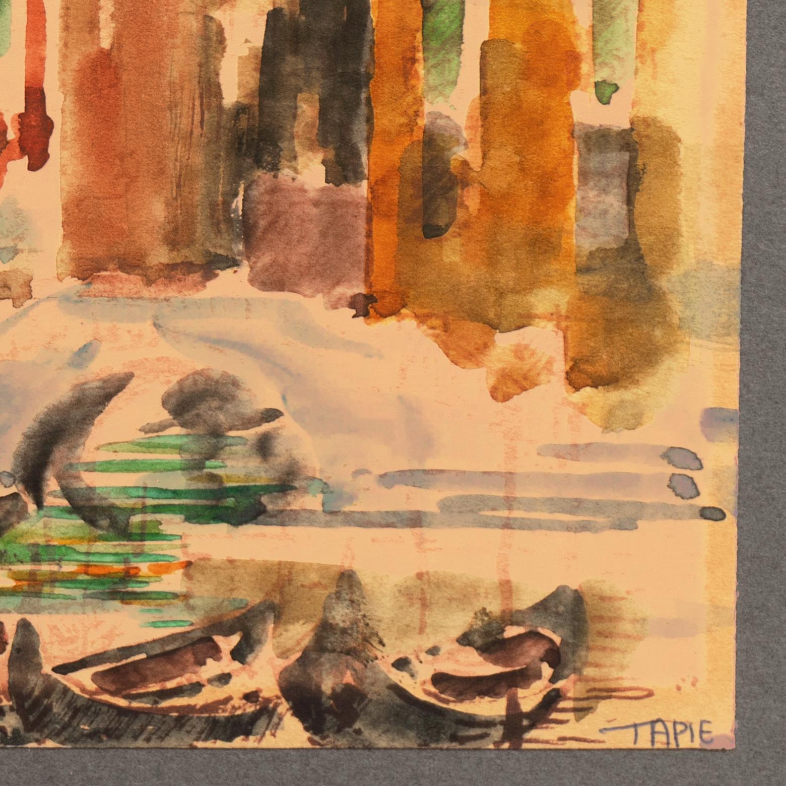 'The Doge's Palace, Venice' - Brown Landscape Art by Viva Flower Tapie