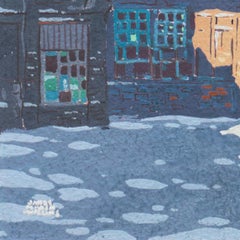 Elfi, villaggio di Natale in una notte stellata' San Francisco Post-Impressionista