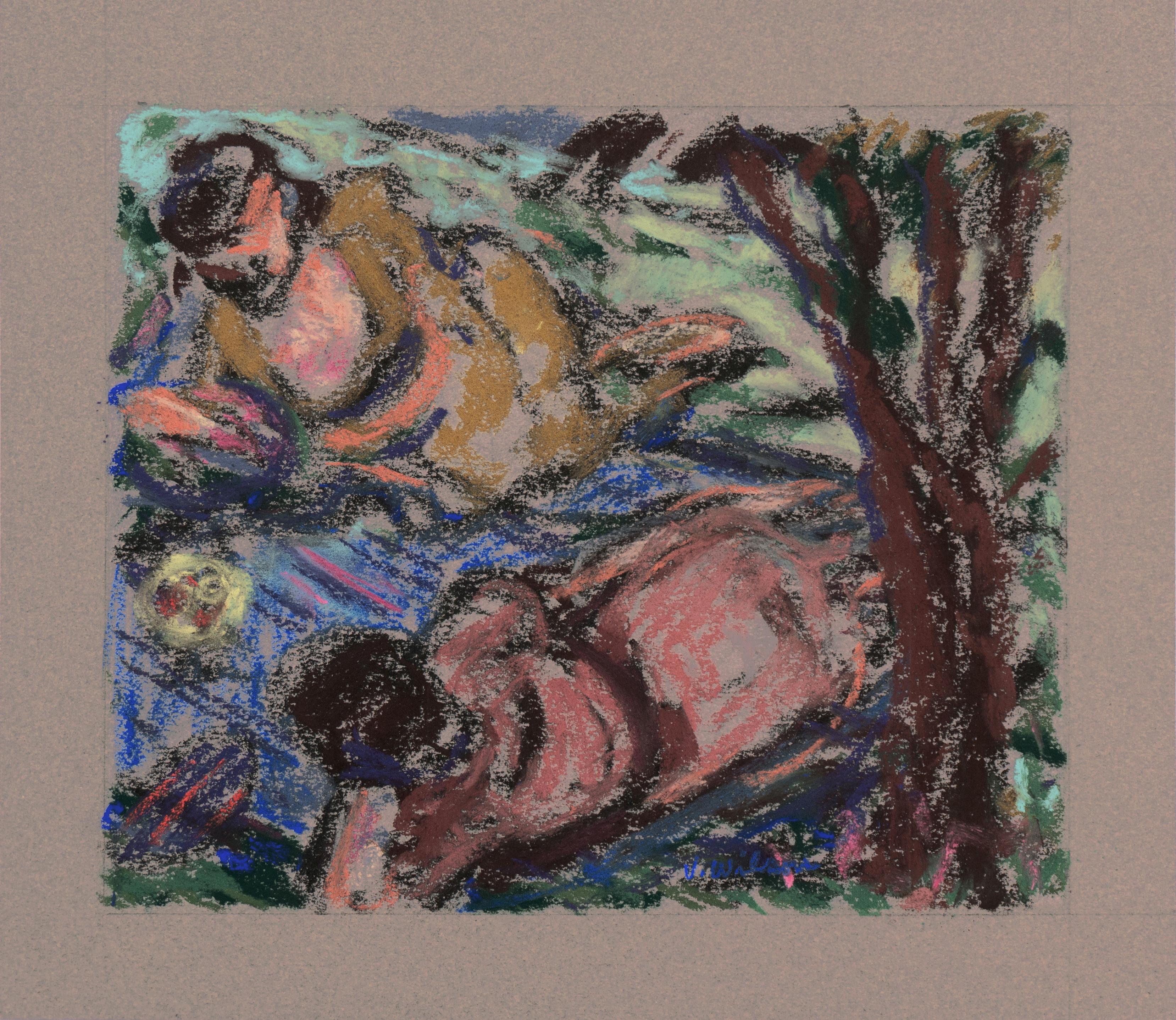 'Picnic in the Shade', Pasadena Art Center, LAAA, Taos, New Mexico, Pittsburgh For Sale 5