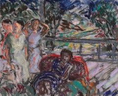 'Lunch on the Patio Deck', Pasadena Art Center, LAAA, Taos, Pittsburgh
