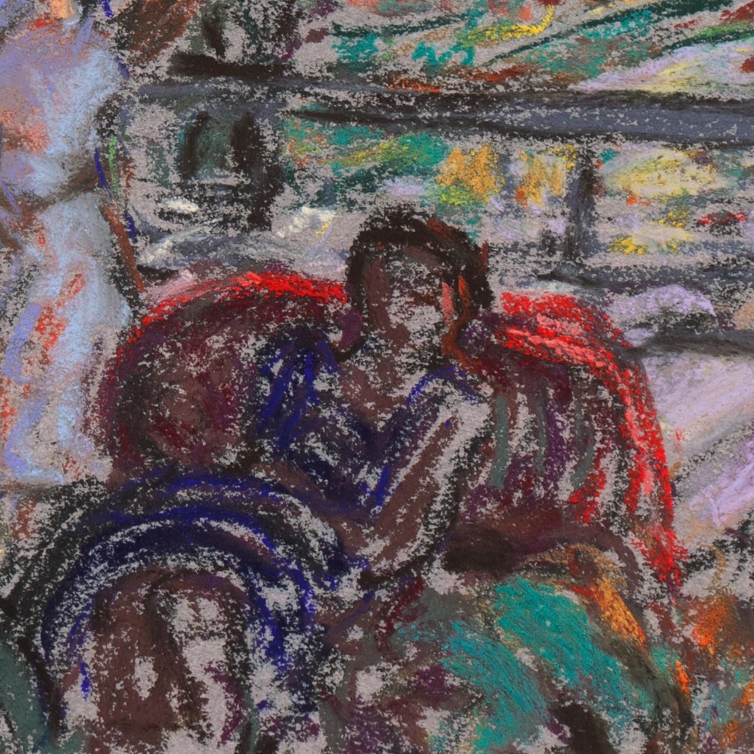 'Lunch on the Patio Deck', Pasadena Art Center, LAAA, Taos, Pittsburgh For Sale 2