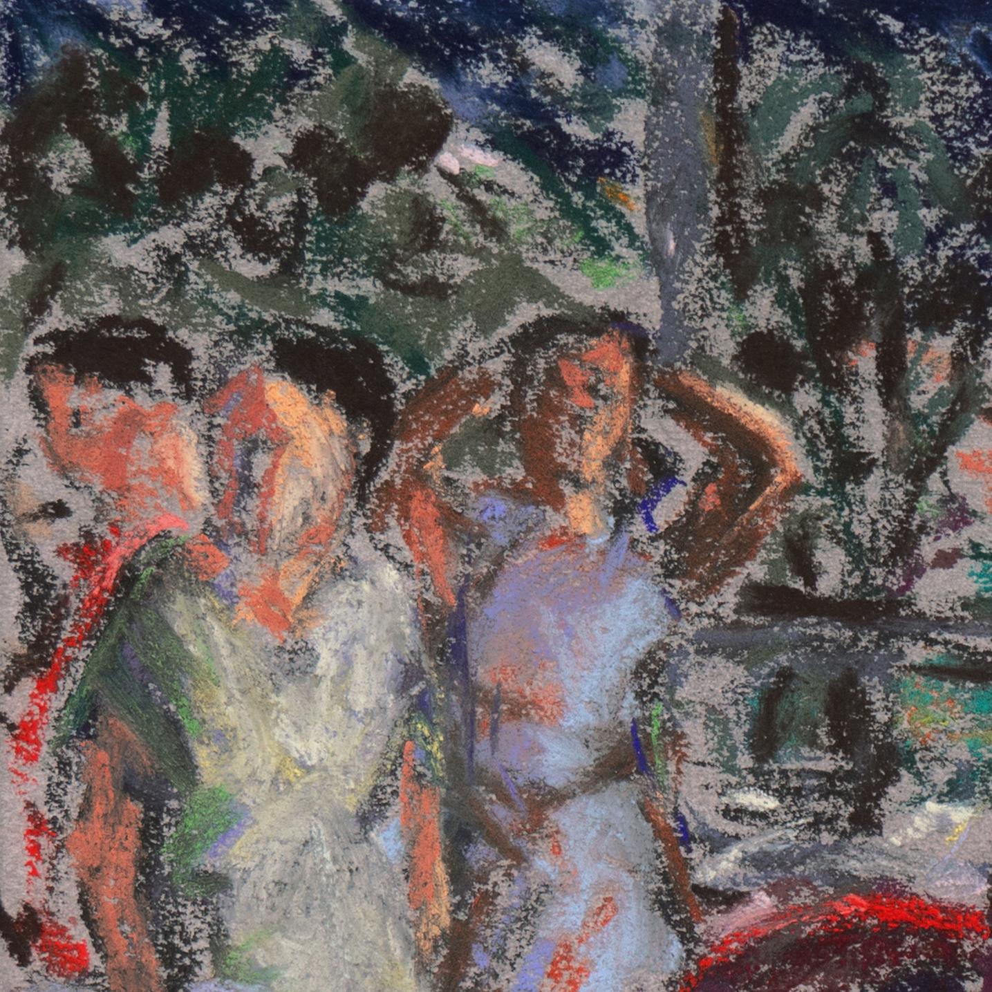 'Lunch on the Patio Deck', Pasadena Art Center, LAAA, Taos, Pittsburgh For Sale 3