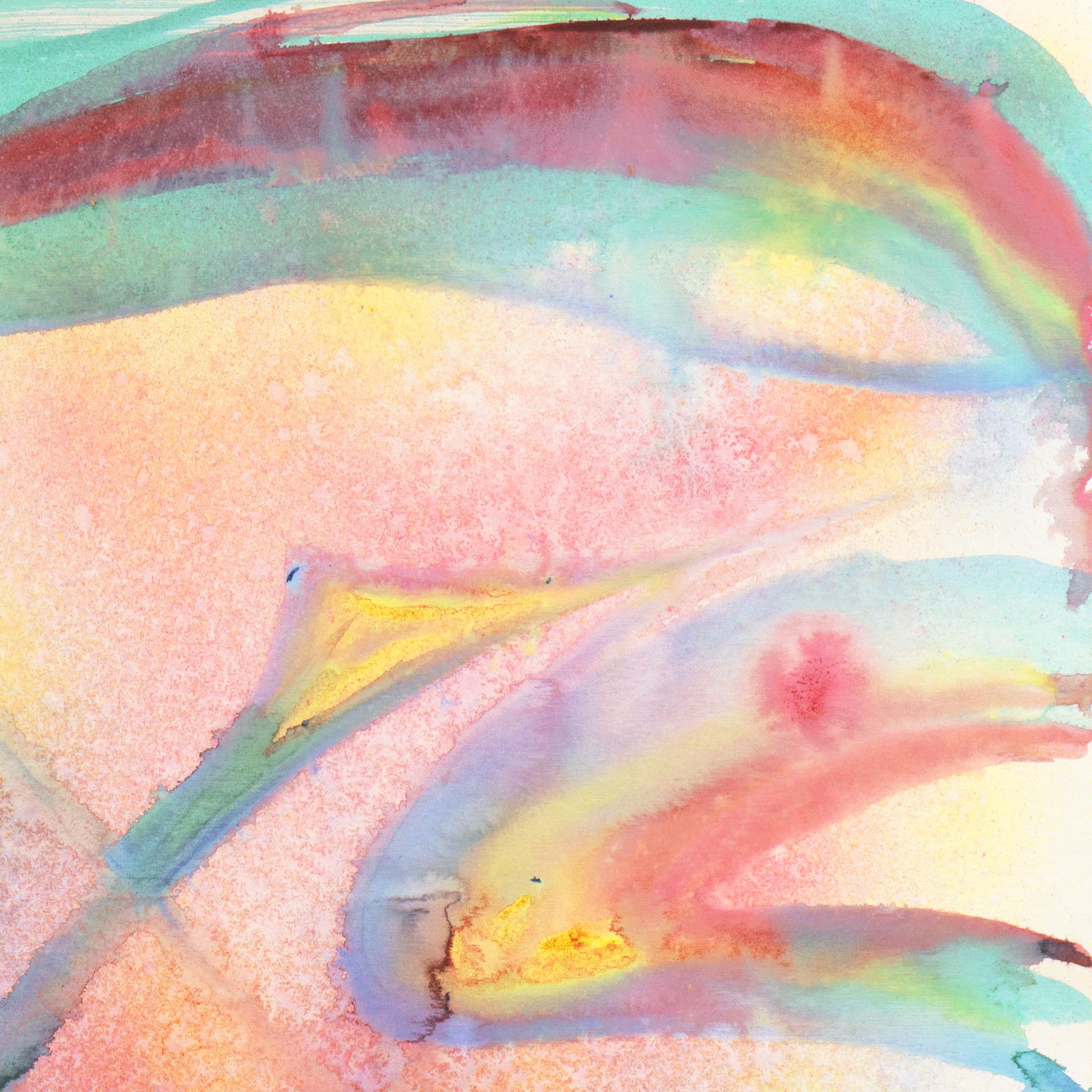 Signed lower left, 'Hourian Hamid' (Iranian-American, 20th century) and dated 1985.

A large, flowing abstract by the brother of the artist, Mohammed Hourian.