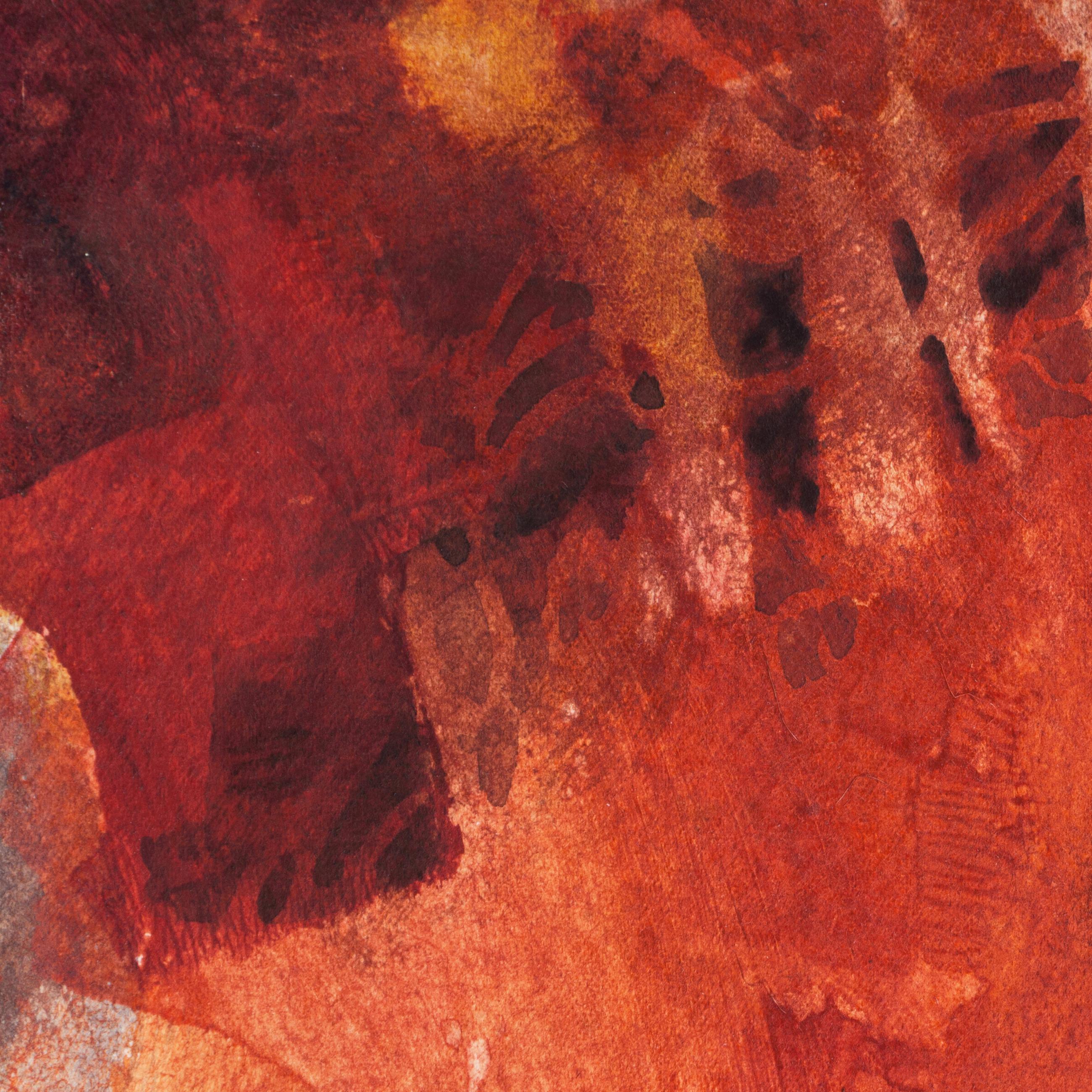 'Abstract in Red and Ochre', AWS, NWS, Who’s Who in American Art, Albuquerque For Sale 1