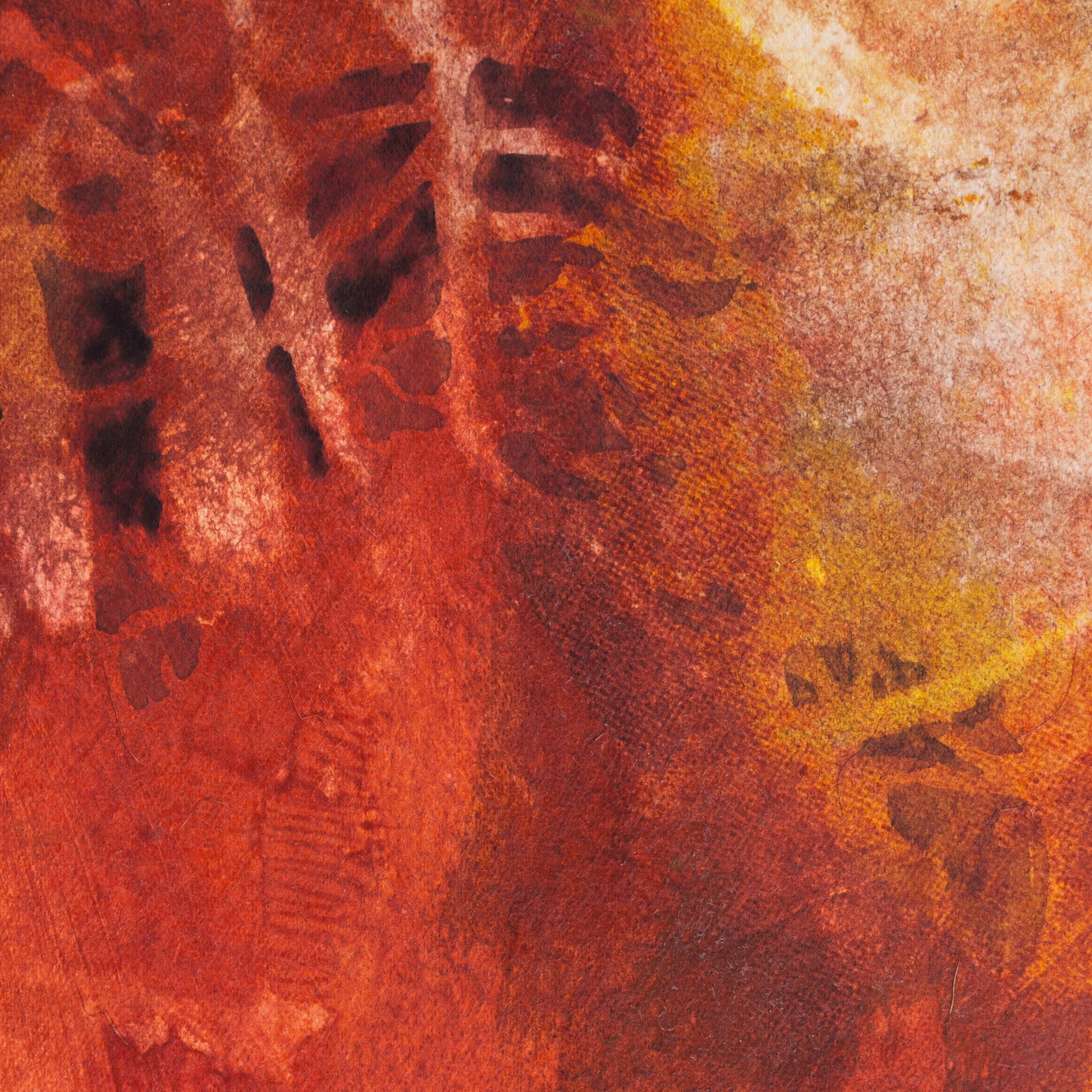 'Abstract in Red and Ochre', AWS, NWS, Who’s Who in American Art, Albuquerque For Sale 2