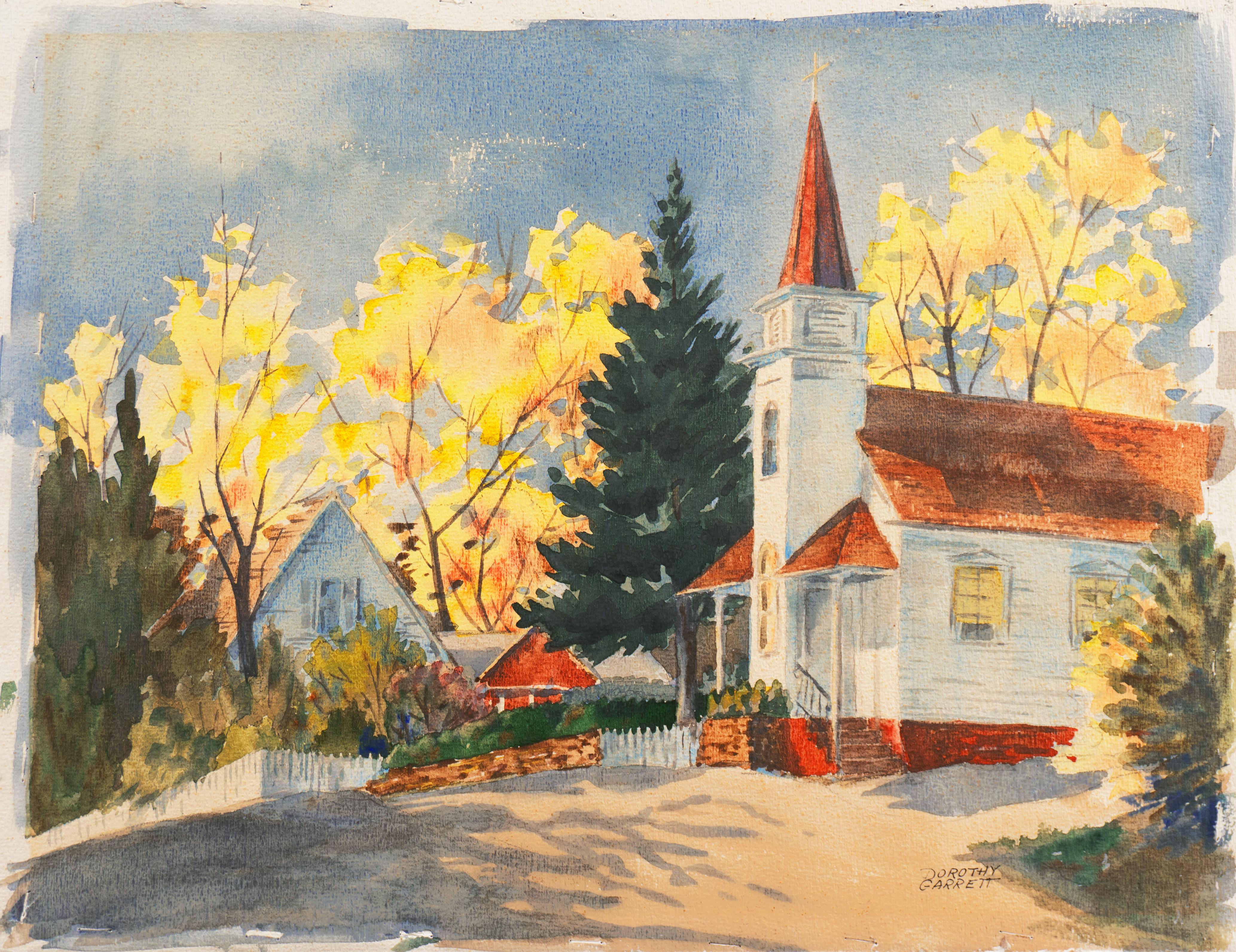 Dorothy Garrett Landscape Art - 'Fall Landscape', Suffolk Woman Artist, London, Paris, Norfolk Art Circle