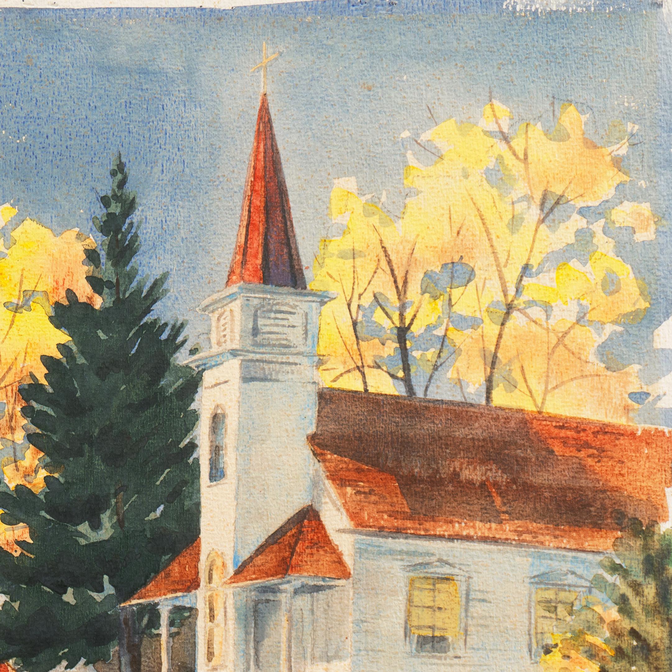 'Fall Landscape', Suffolk Woman Artist, London, Paris, Norfolk Art Circle For Sale 3