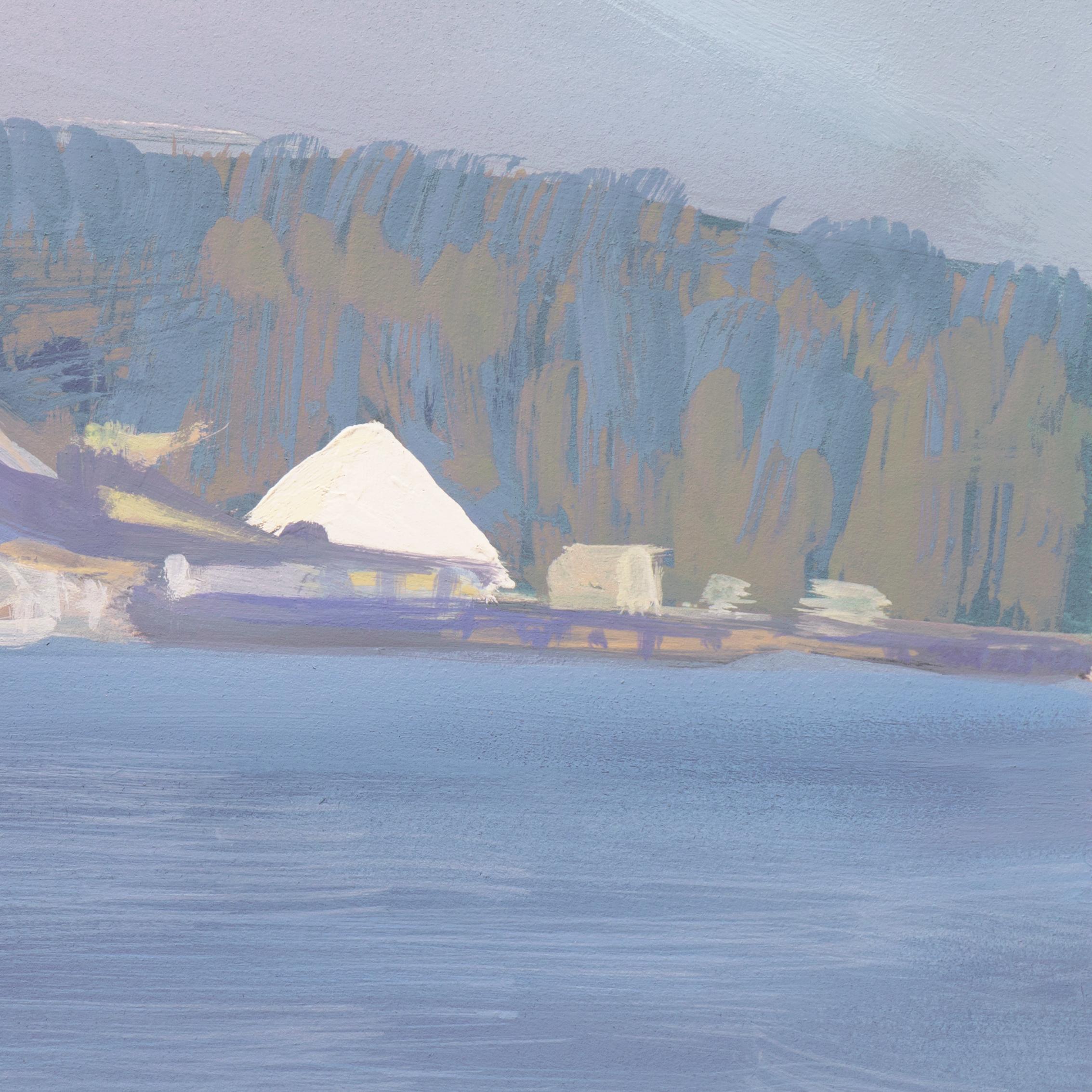 'Industrial Landscape in Blue', California, Marin Society of Artists, Nassau For Sale 3
