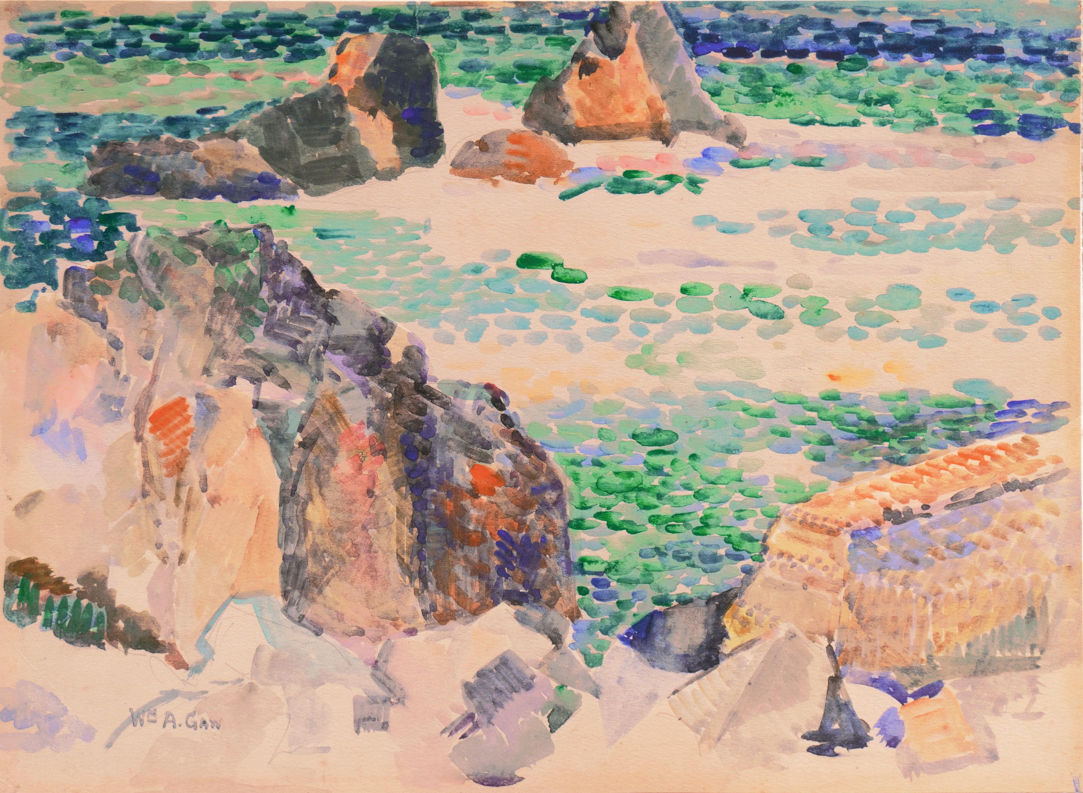 Landscape Art di William Gaw - California Coast", Corcoran, Bohemian Club, MoMA, AIC, CSFA, LACMA, SFAA