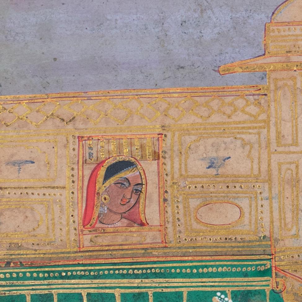 'Stately Pleasure Dome', South-East Asian, Mughal, Concubines, Fine Gilding For Sale 2