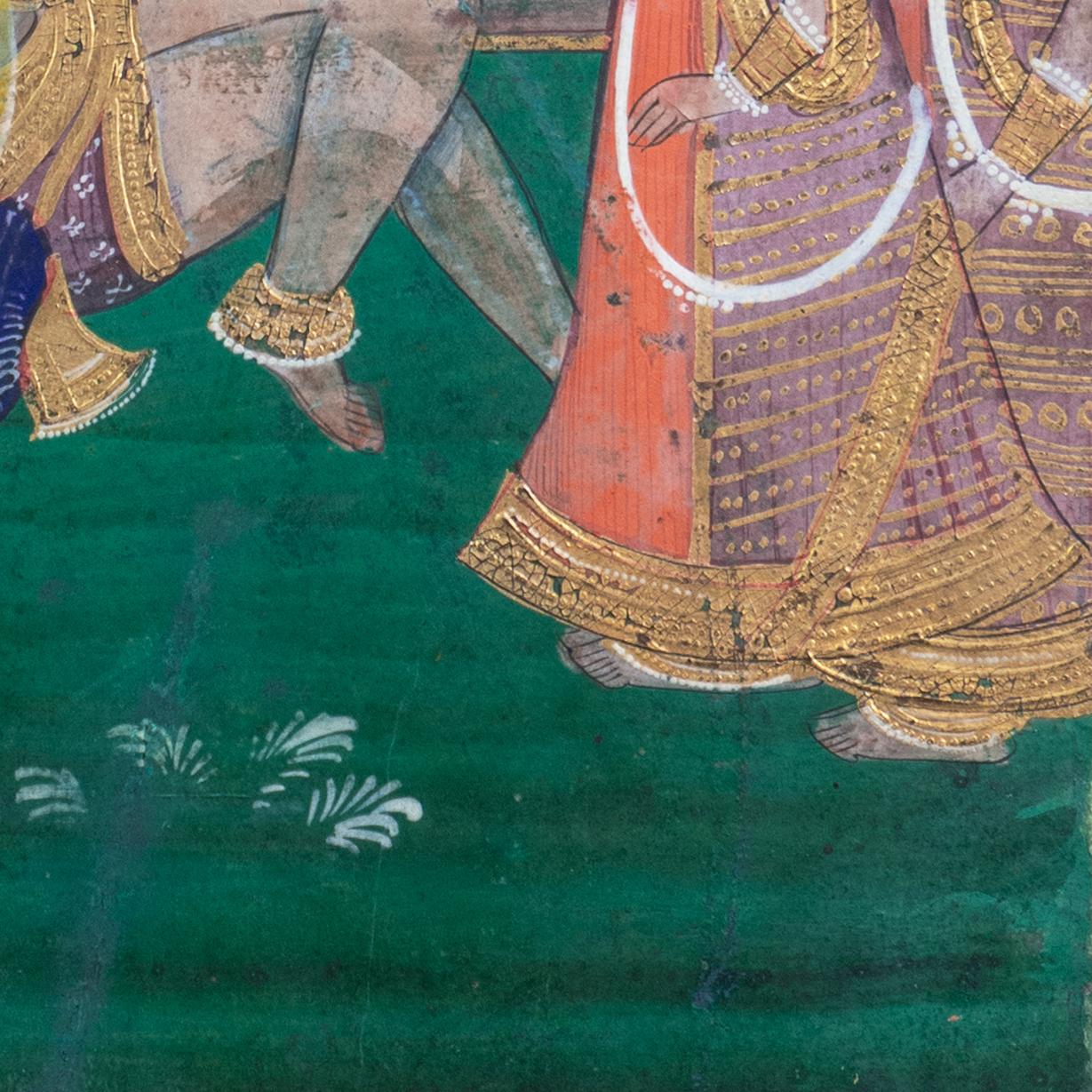 'Stately Pleasure Dome', South-East Asian, Mughal, Concubines, Fine Gilding For Sale 4