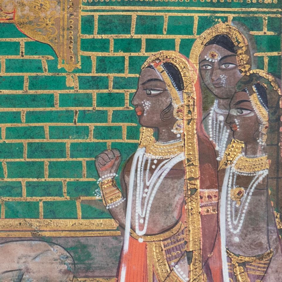 'Stately Pleasure Dome', South-East Asian, Mughal, Concubines, Fine Gilding For Sale 7