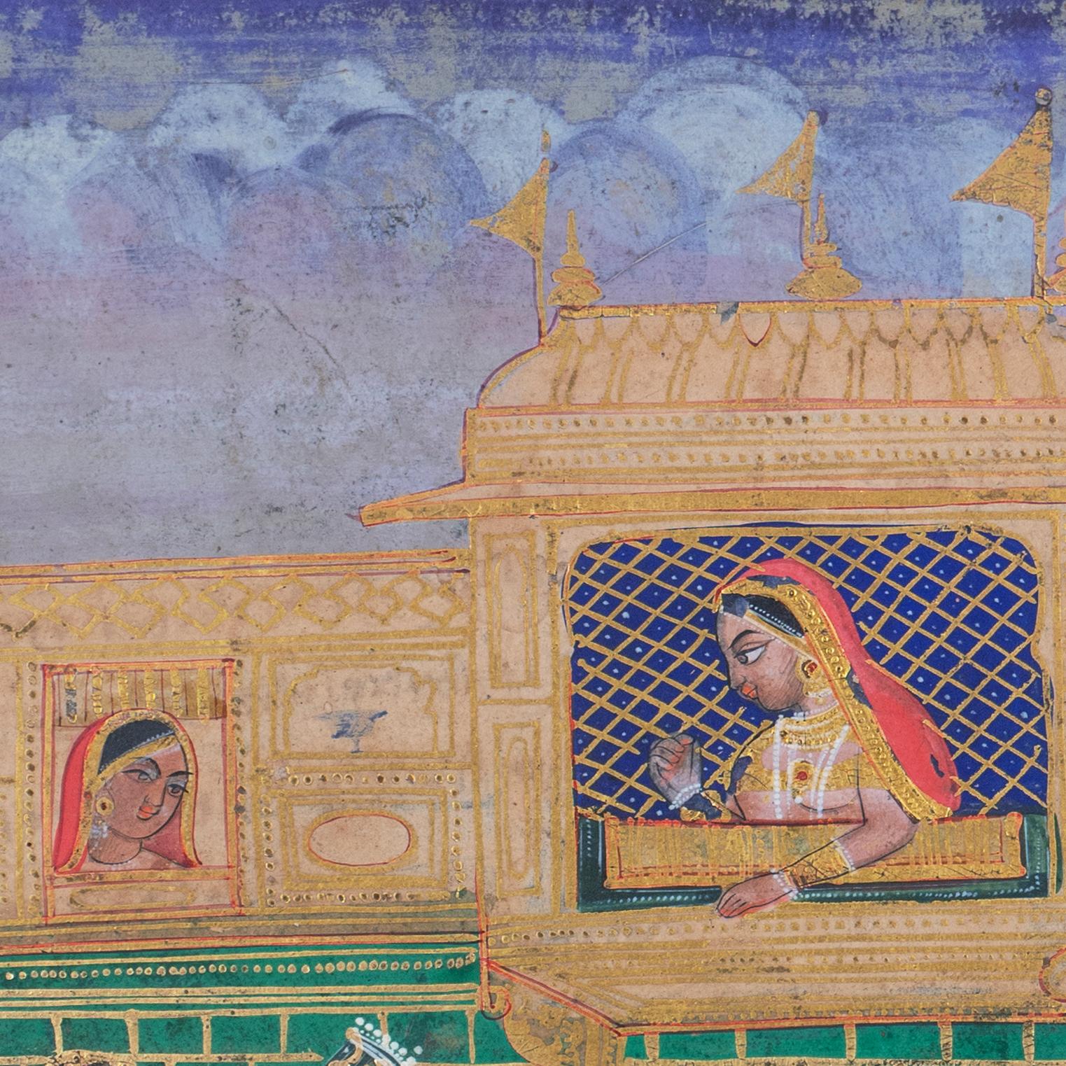 'Stately Pleasure Dome', South-East Asian, Mughal, Concubines, Fine Gilding For Sale 10