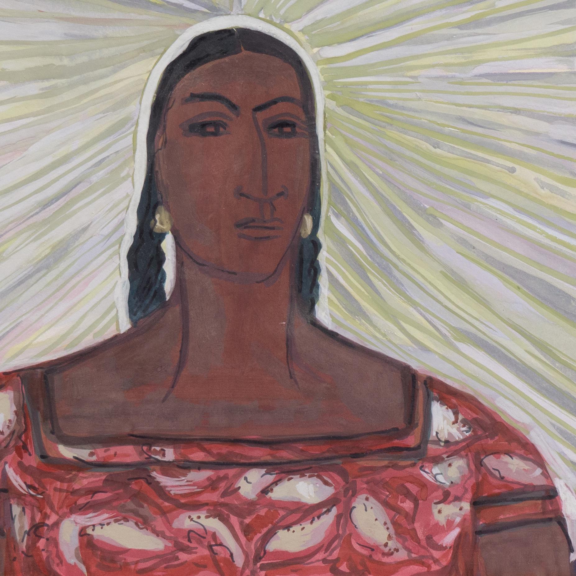 Mujer de Tehuantepec', WPA, California, Oaxaca, Rivera, GGIE, ASL, NY MoMA en venta 3