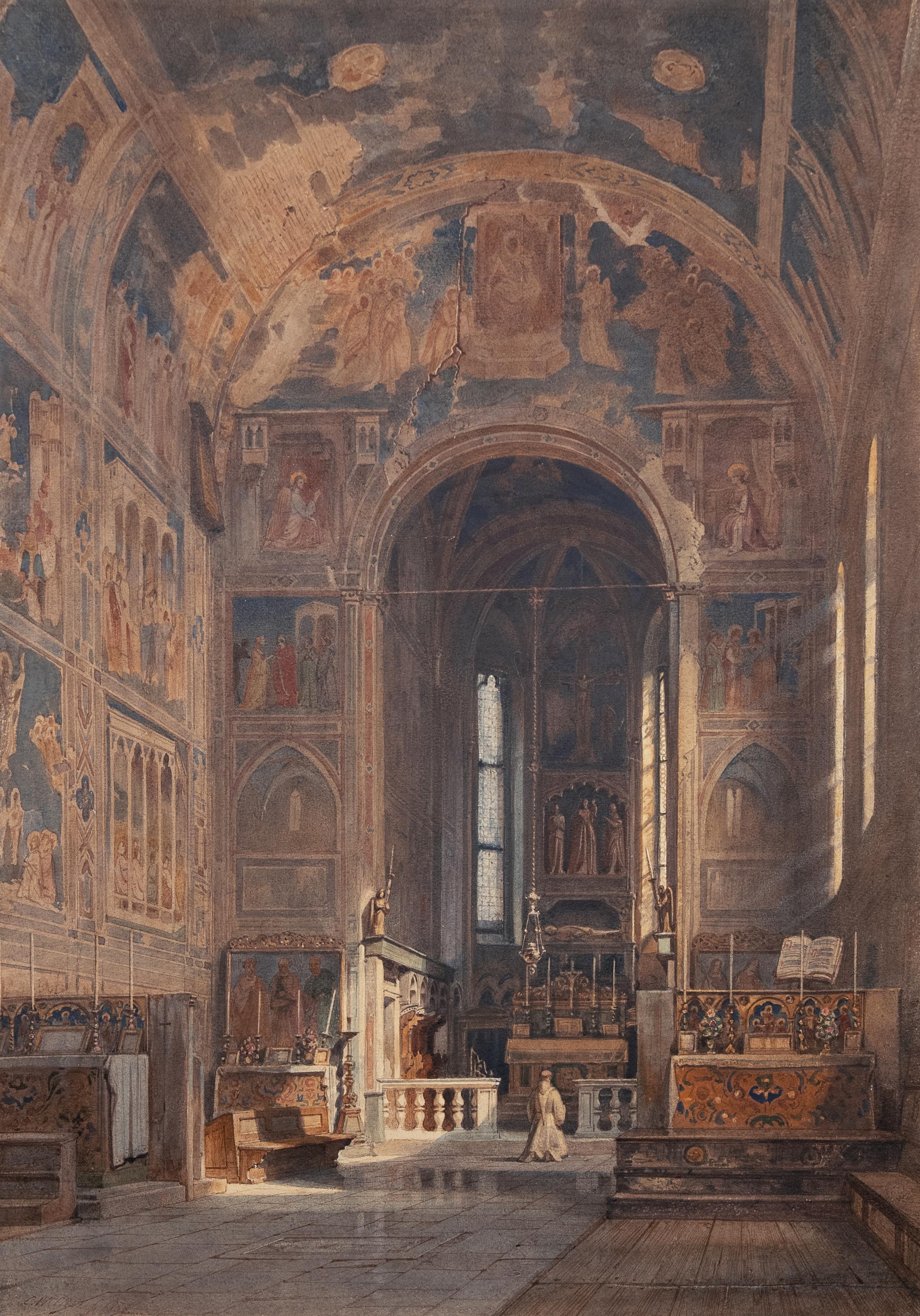 Carl Frederich Heinrich Werner Interior Art - 'Scrovegni Chapel', Giotto, Arena Chapel, Padua, Leipzig Academy
