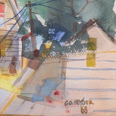 'Urban Neighborhood', Mid-century American School, Industrial