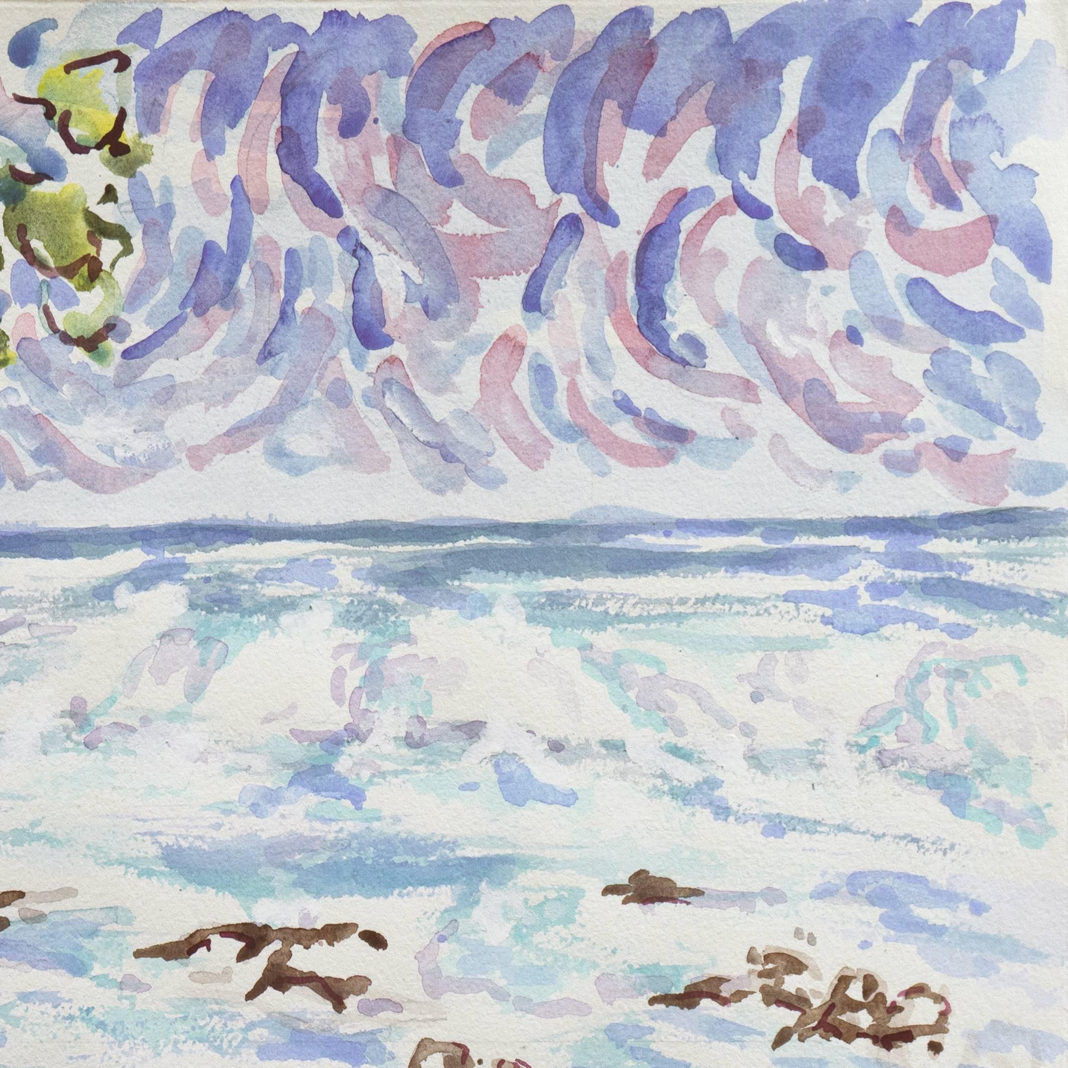 'Kailua-Kona Beach, Hawaii', Contemporary Impressionist Coastal Landscape 1