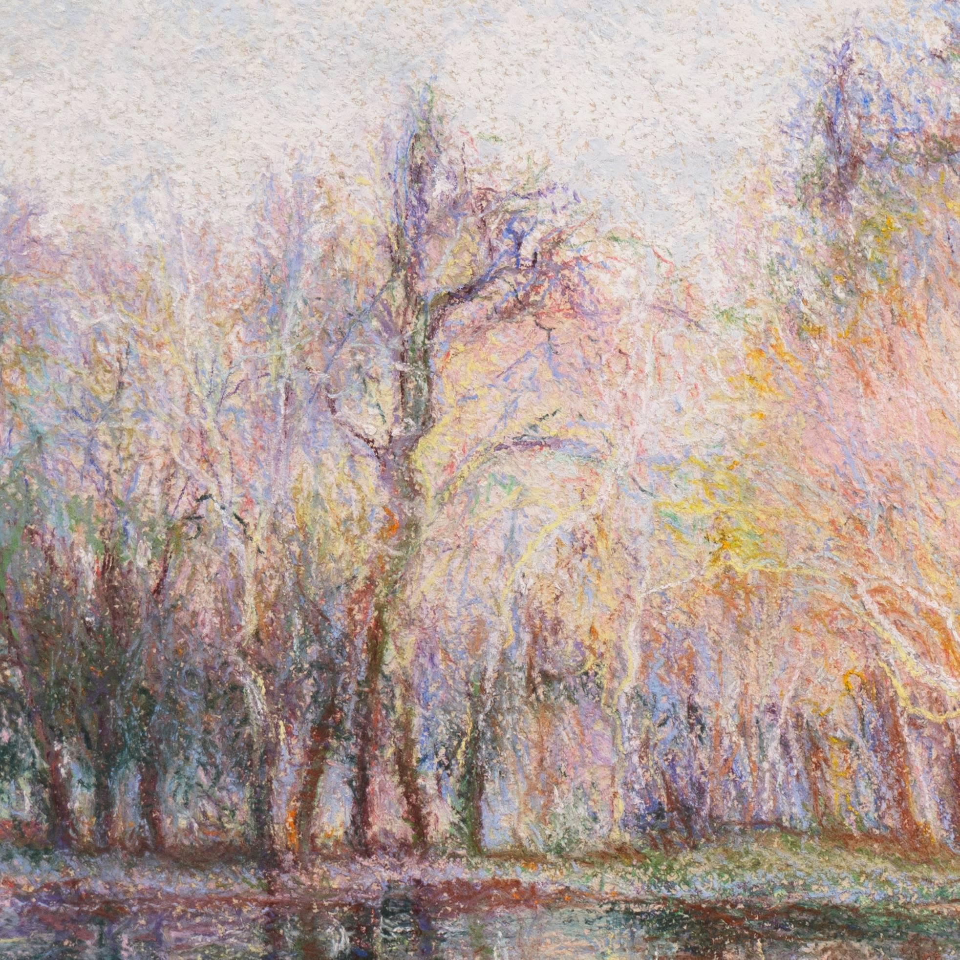 Lake Landscape - Impressionist Art by Florence Vasseur Orval