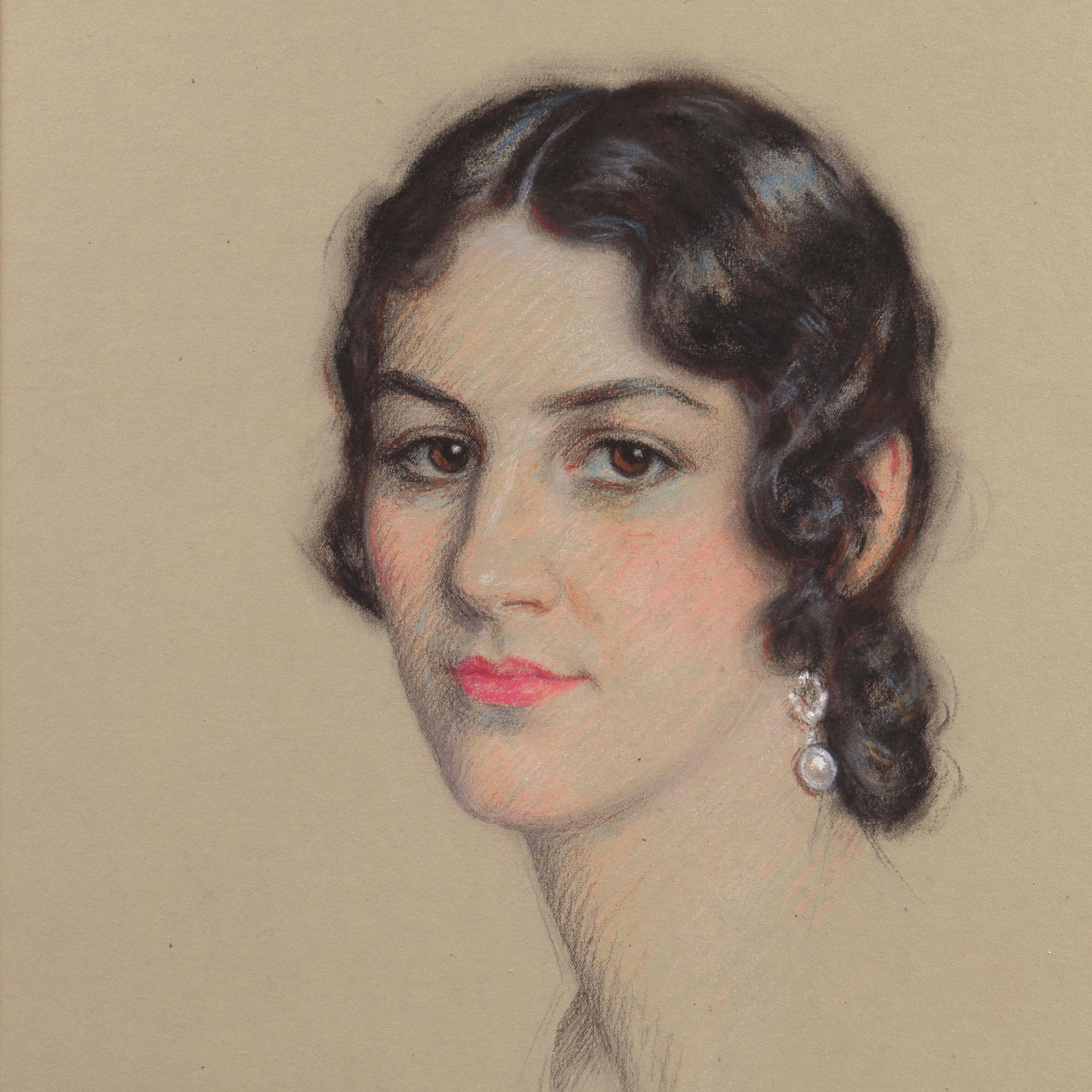 'Mrs. Washburne', Washington Socialite, AIC, Académie Julian, New York - Art by Harry Solon