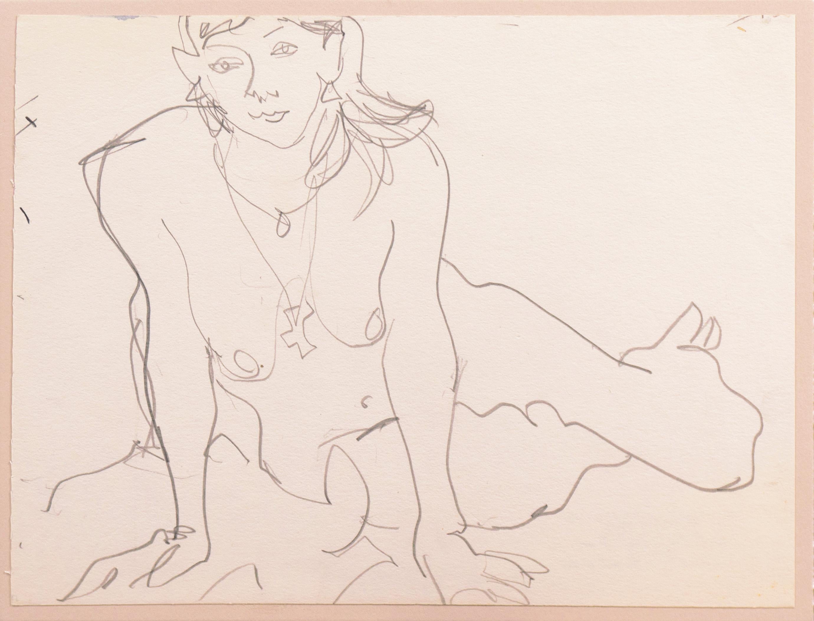 'Seated Nude', Paris, Louvre, Salon d'Automne, Académie Chaumière, LACMA, SFAA  - Post-Impressionist Art by Victor Di Gesu