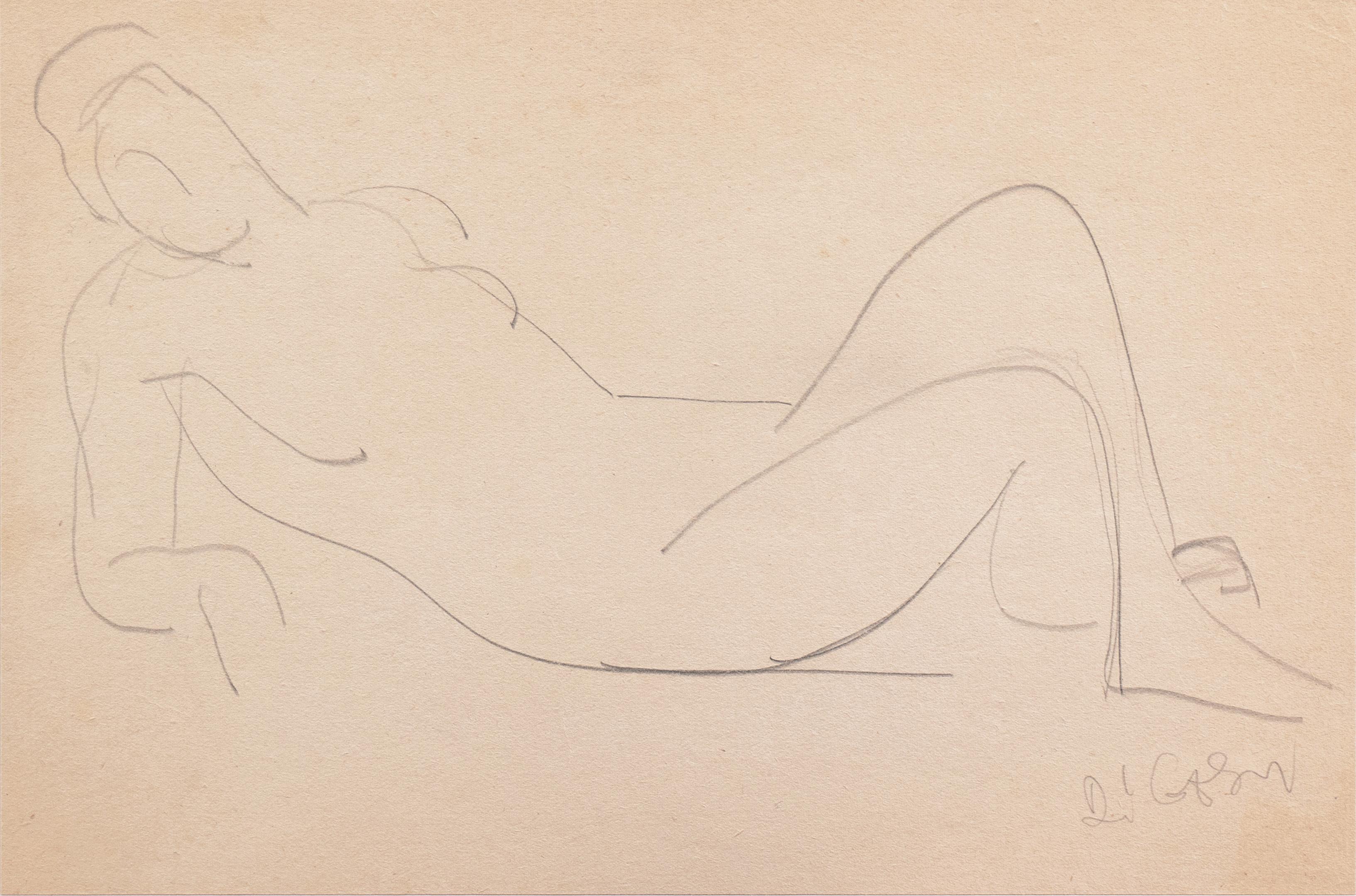 'Reclining Nude' Louvre, Salon d'Automne, Académie Chaumière, LACMA, Carmel - Art by Victor Di Gesu