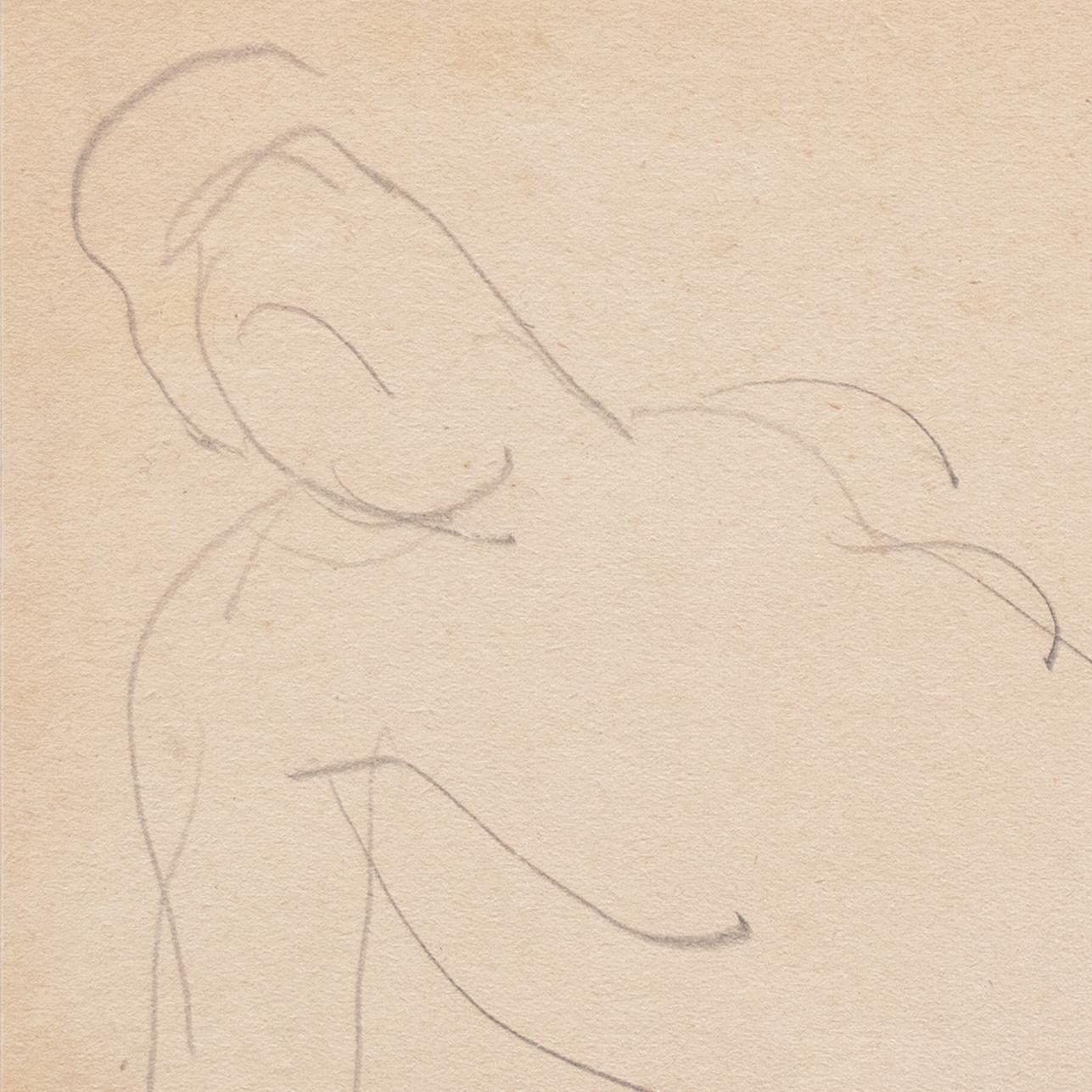 'Reclining Nude' Louvre, Salon d'Automne, Académie Chaumière, LACMA, Carmel - Post-Impressionist Art by Victor Di Gesu