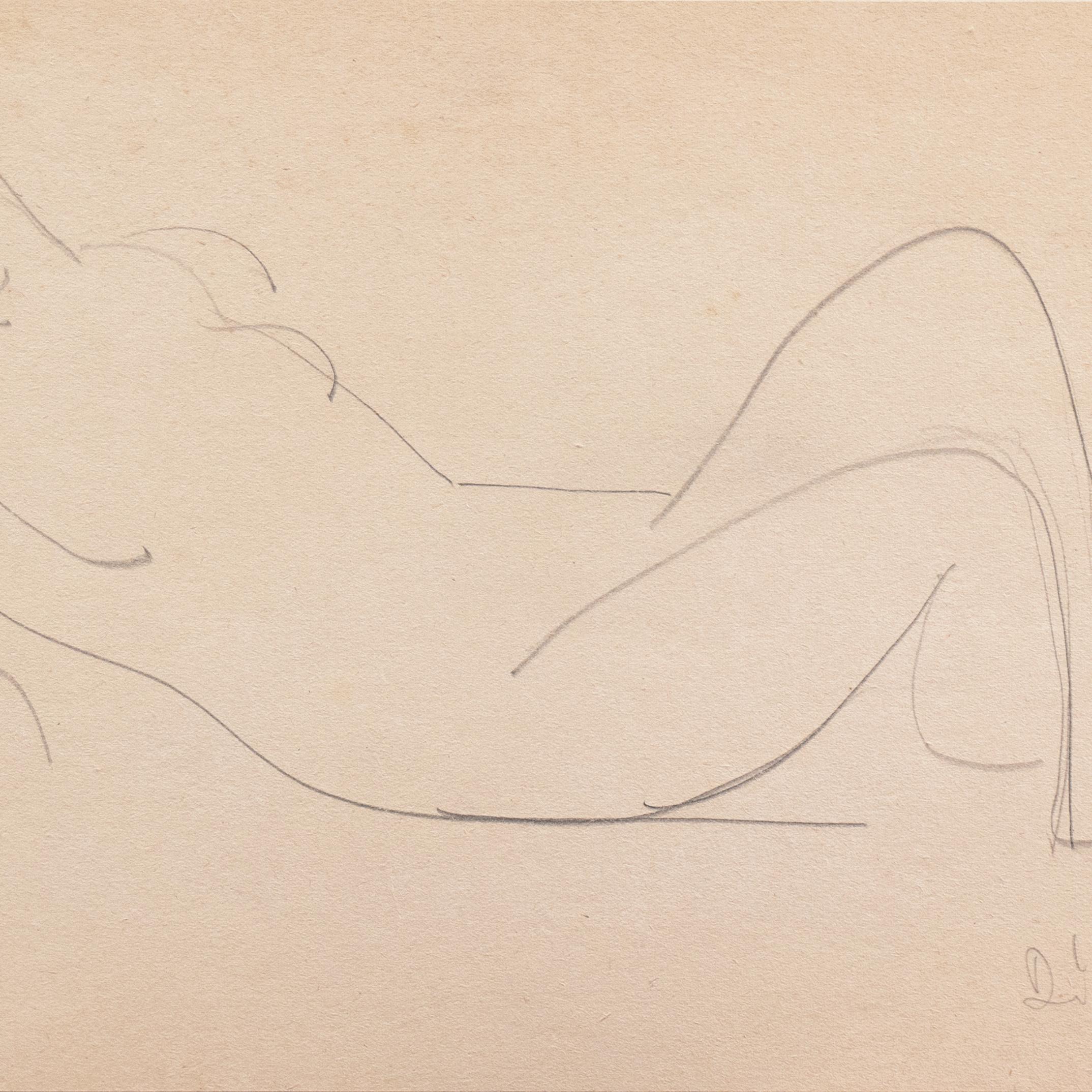 'Reclining Nude' Louvre, Salon d'Automne, Académie Chaumière, LACMA, Carmel For Sale 2
