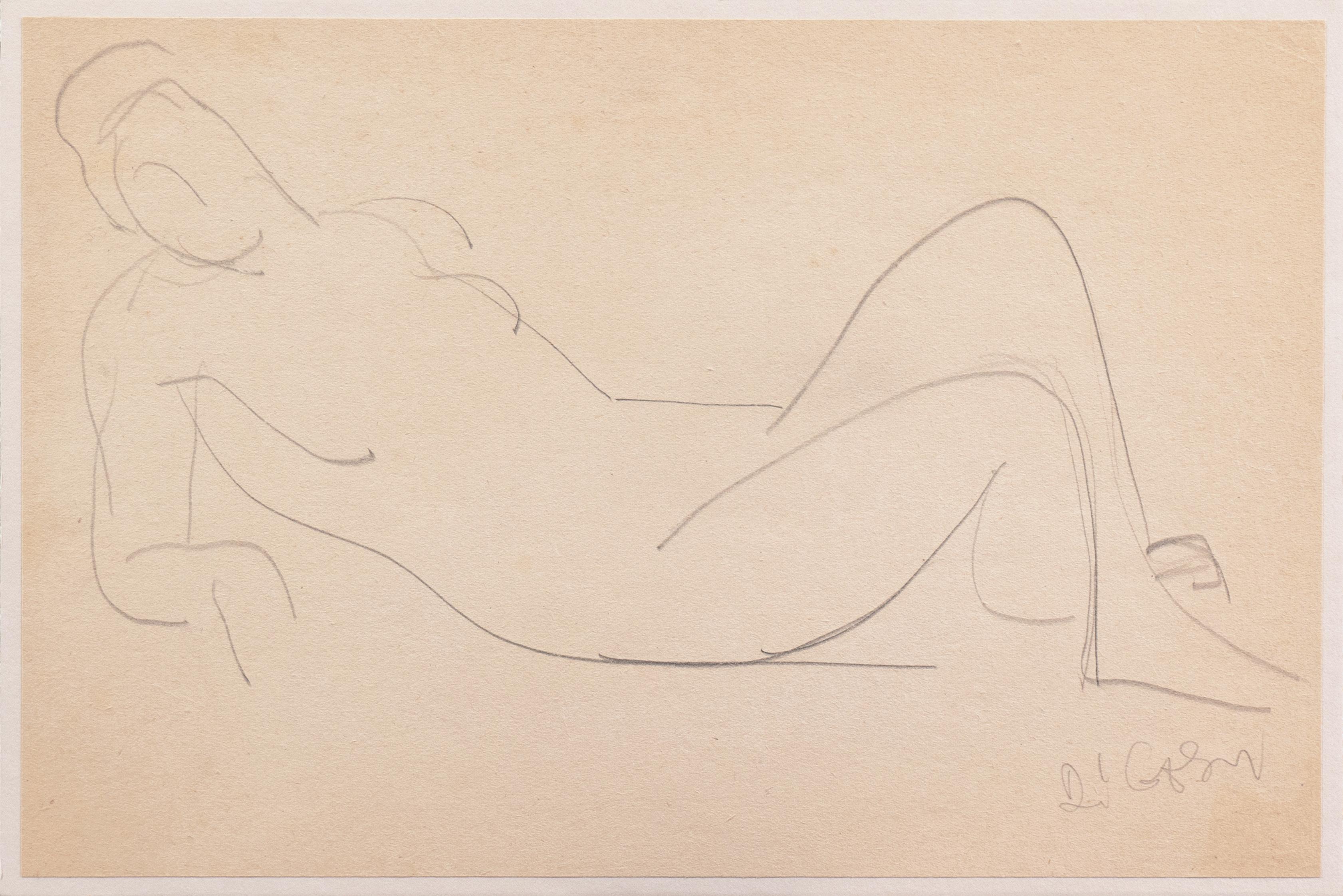 'Reclining Nude' Louvre, Salon d'Automne, Académie Chaumière, LACMA, Carmel For Sale 4