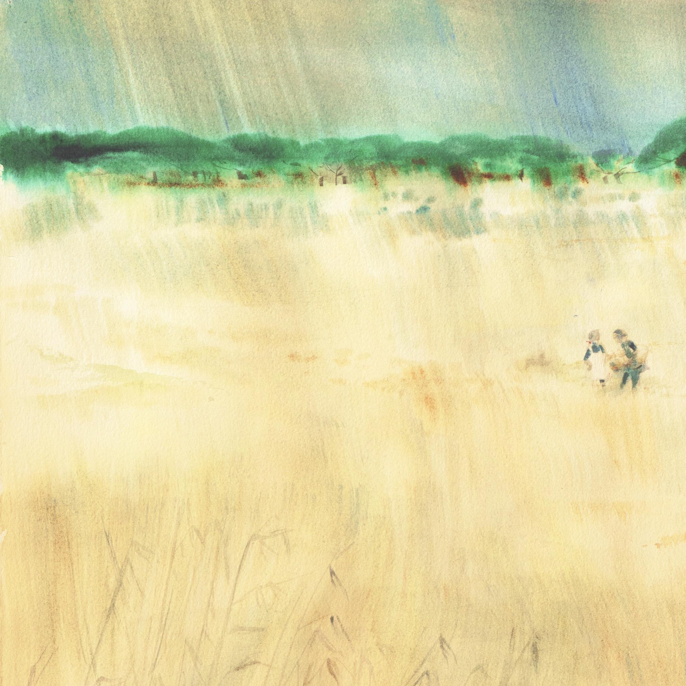 « Paysage californien », artiste moderniste femme, peintre de la WPA, AIC, Carmel 1