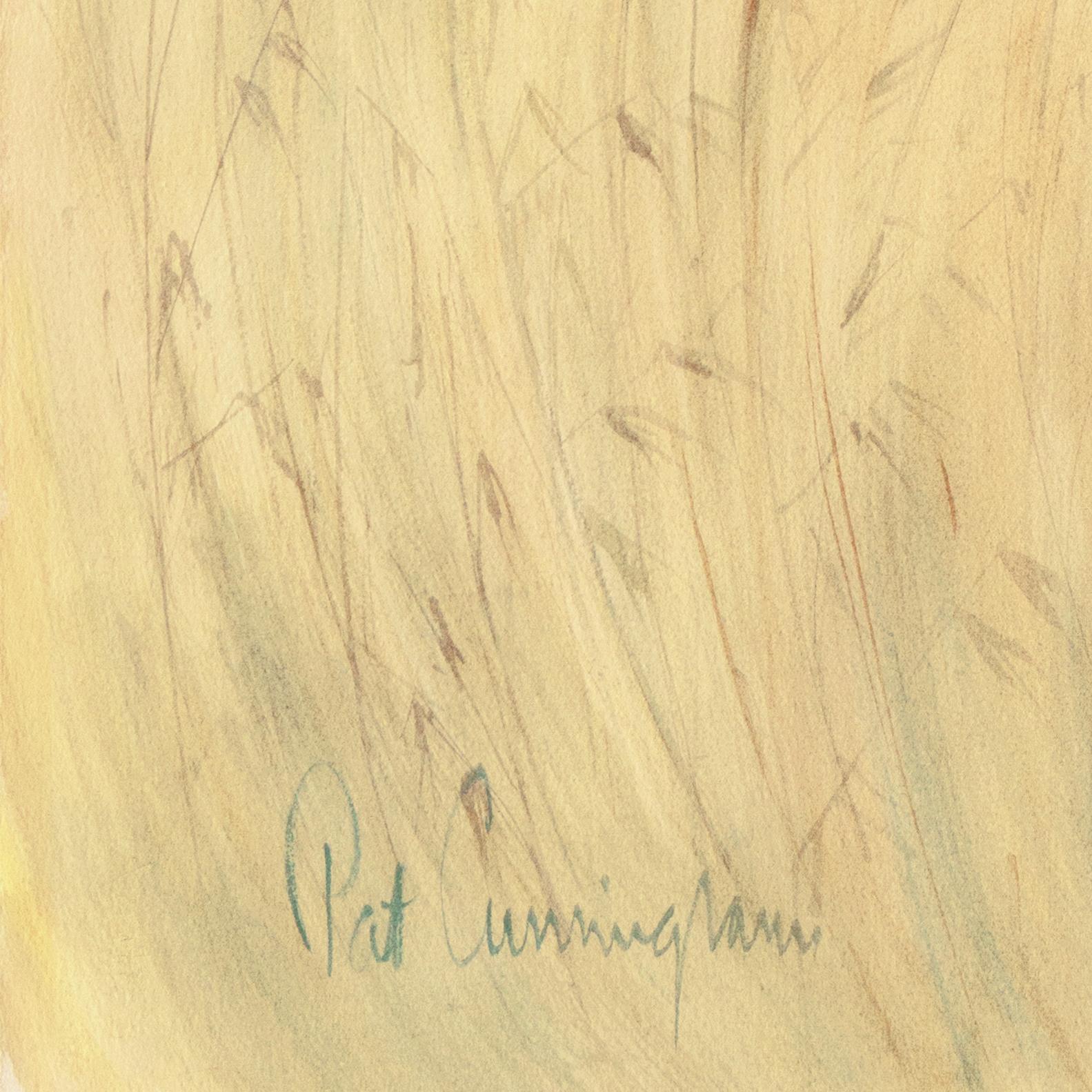 « Paysage californien », artiste moderniste femme, peintre de la WPA, AIC, Carmel - Art de Patricia Stanley Cunningham